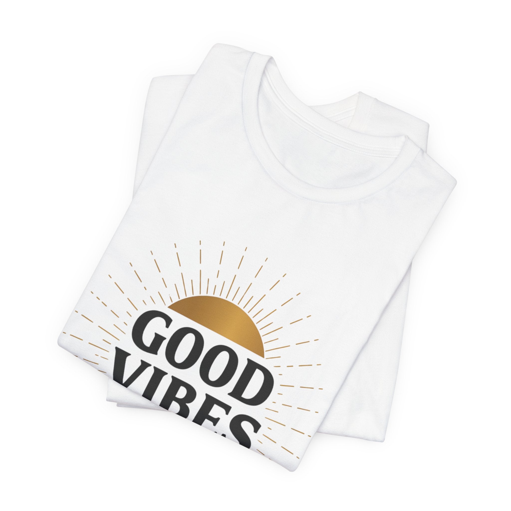 Good Vibes Only Sunrise - Mandala Sun Design Tee - Positive Energy Shirt