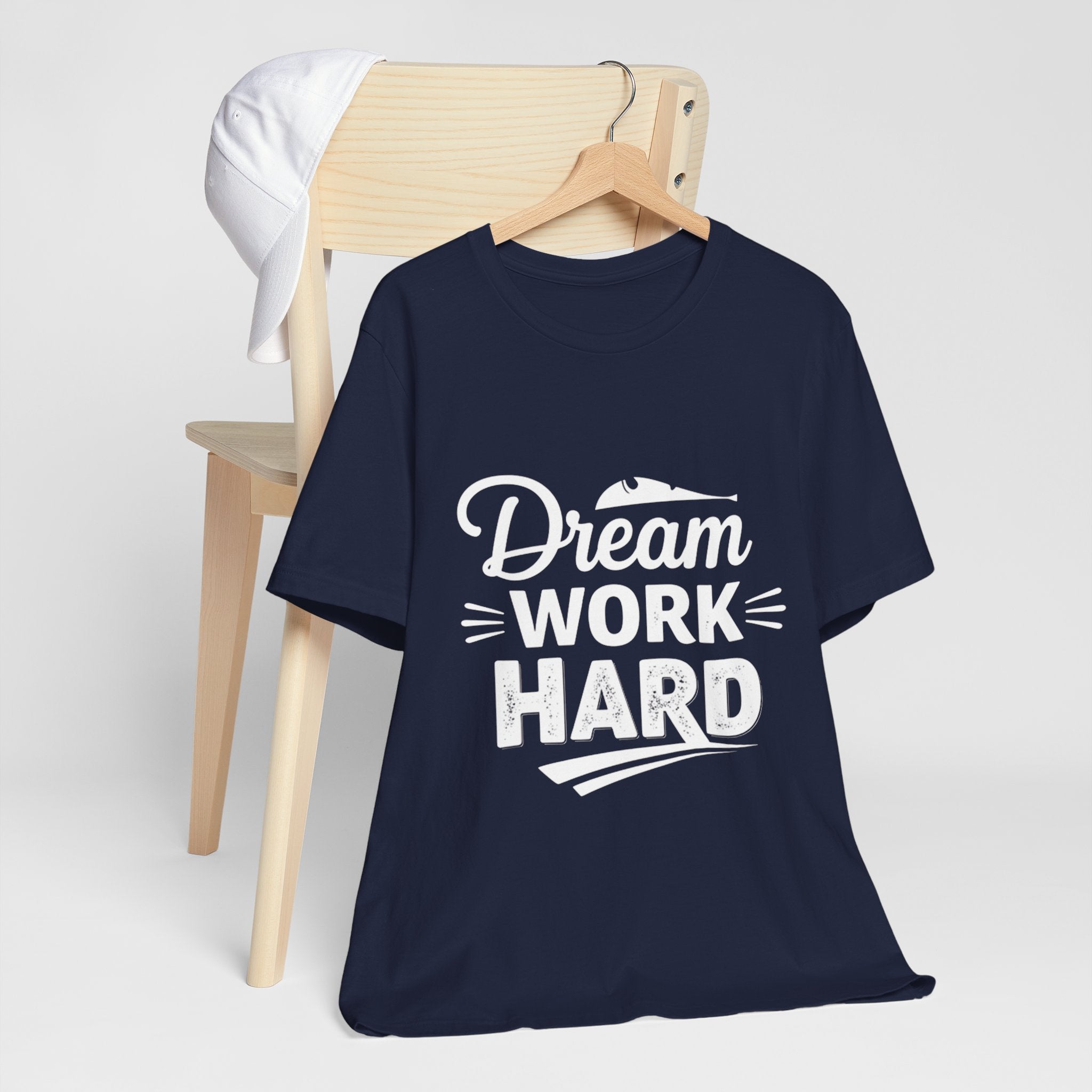Dream Work Hard Lines - Minimalist Motivation Tee - Clean Success Shirt