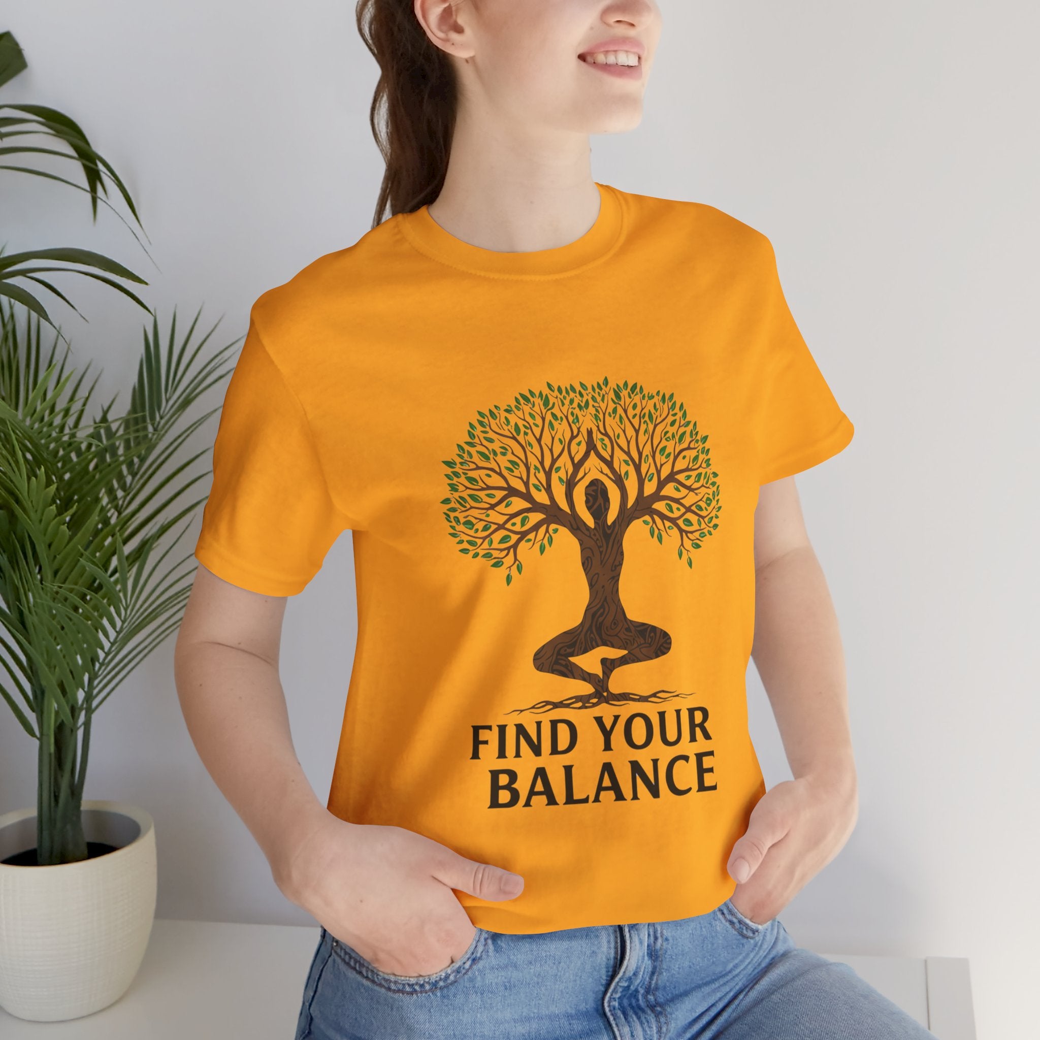 Find Your Balance Tree - Yoga Tree Pose Tee - Meditation Nature Shirt