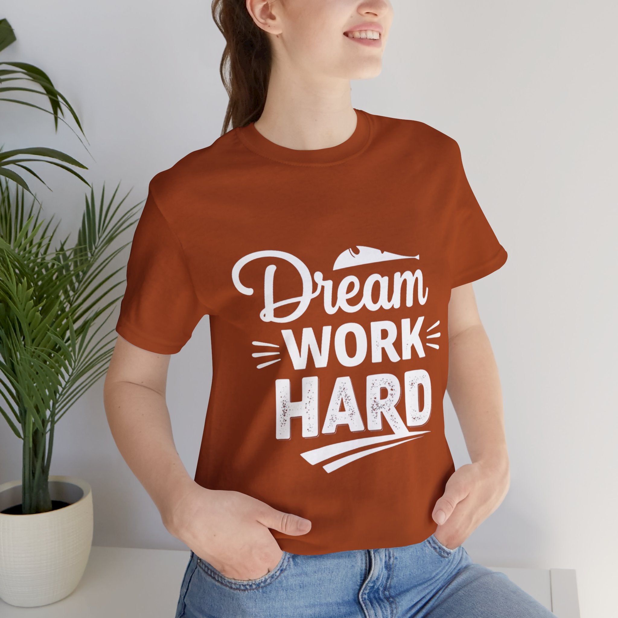 Dream Work Hard Lines - Minimalist Motivation Tee - Clean Success Shirt