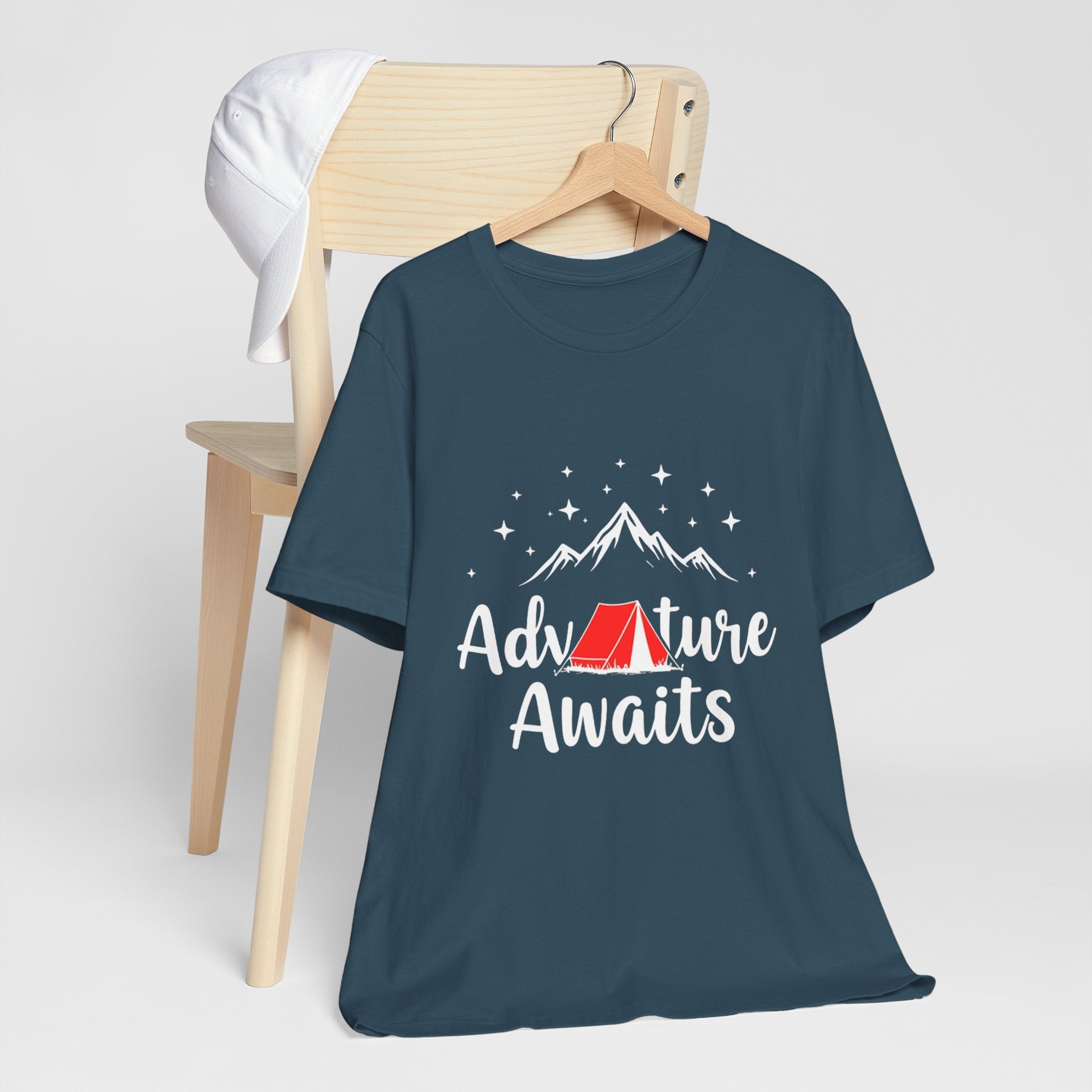 Adventure Awaits Mountain Range - Minimalist Outdoor Tee - Explorer Shirt