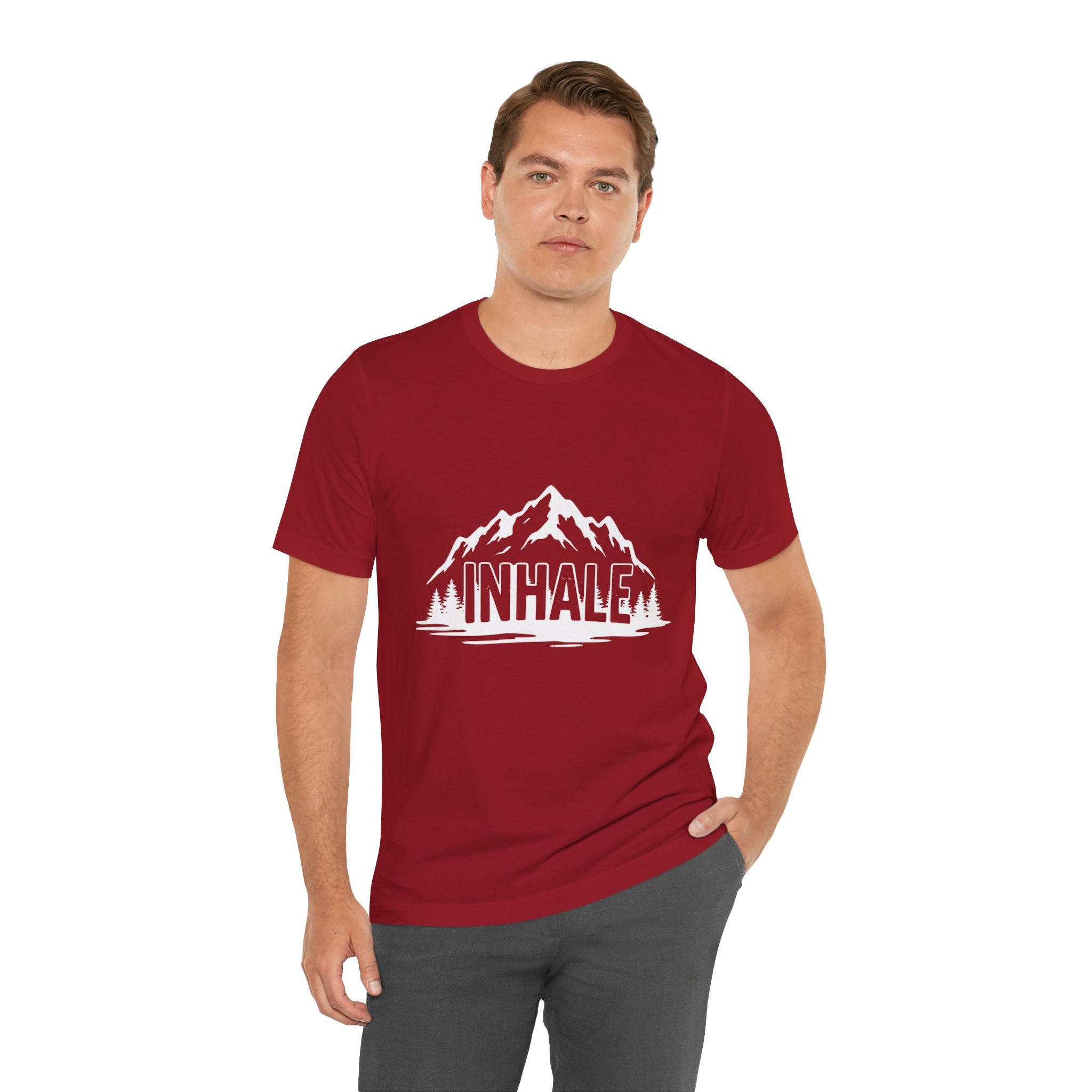 Inhale Mountains - Breathing Mountain Tee - Mindful Nature Shirt
