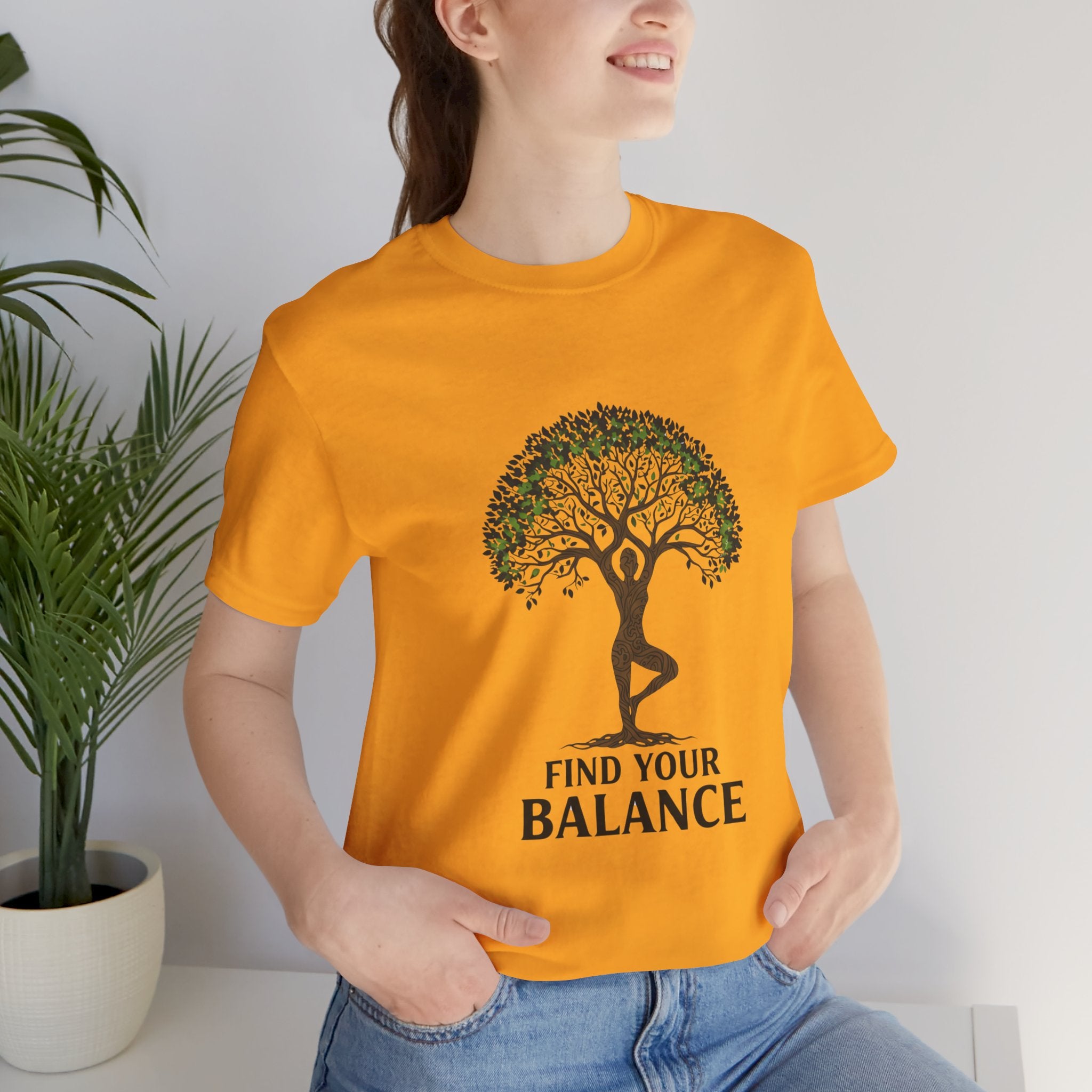 Find Your Balance Rooted - Tree of Life Yoga Tee - Grounding Meditation Shirt
