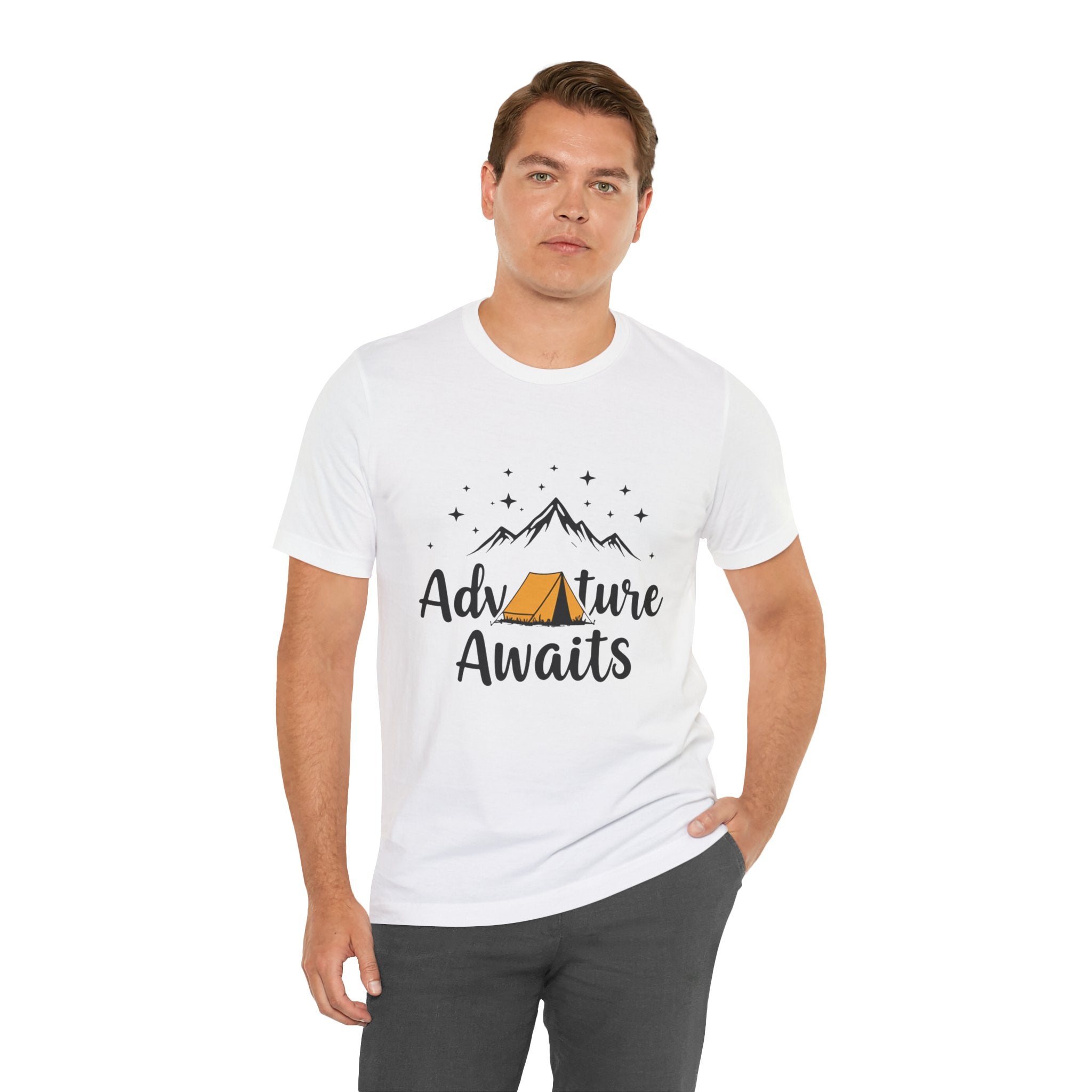 Adventure Awaits Mountain Range - Minimalist Outdoor Tee - Explorer Shirt