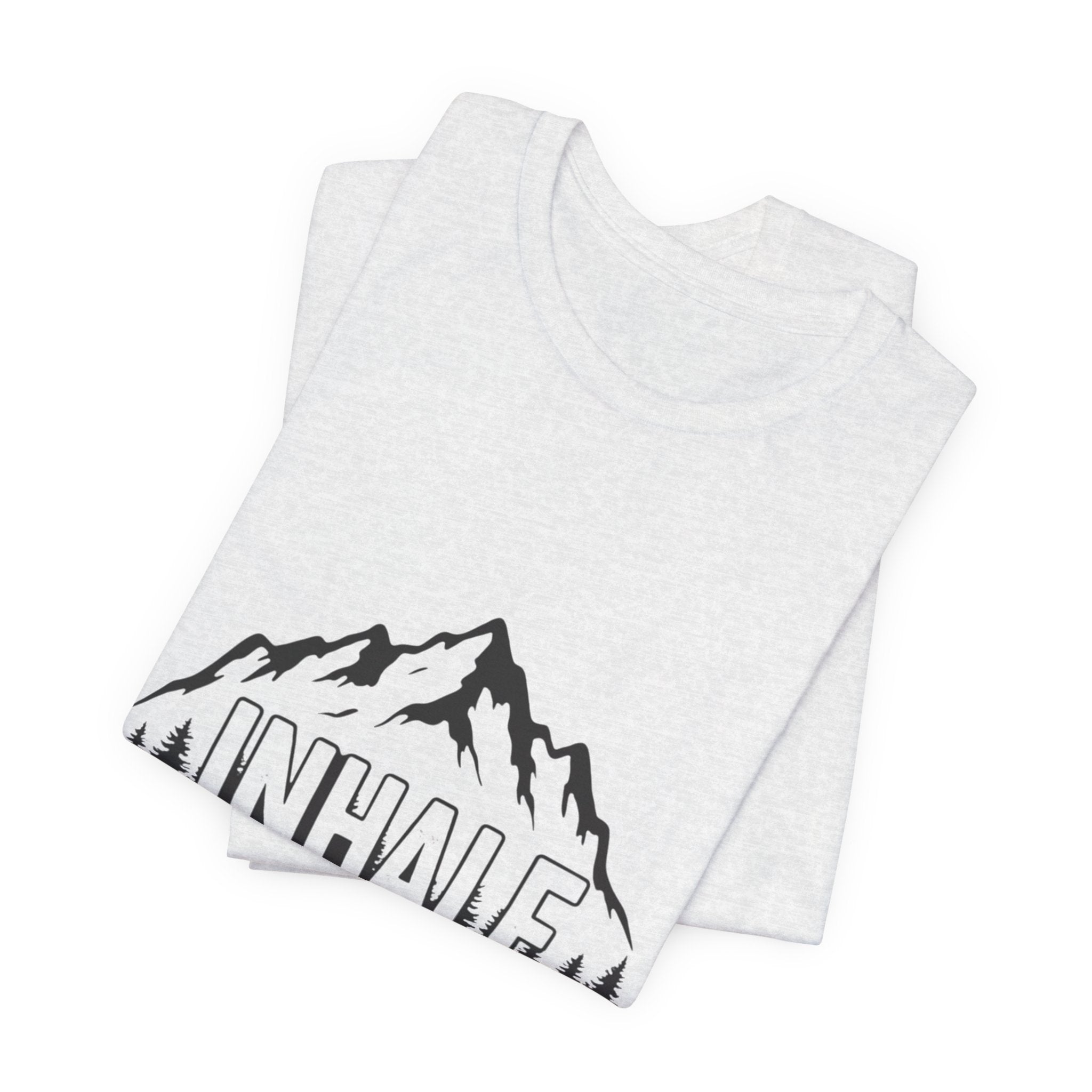 Inhale Mountains - Breathing Mountain Tee - Mindful Nature Shirt