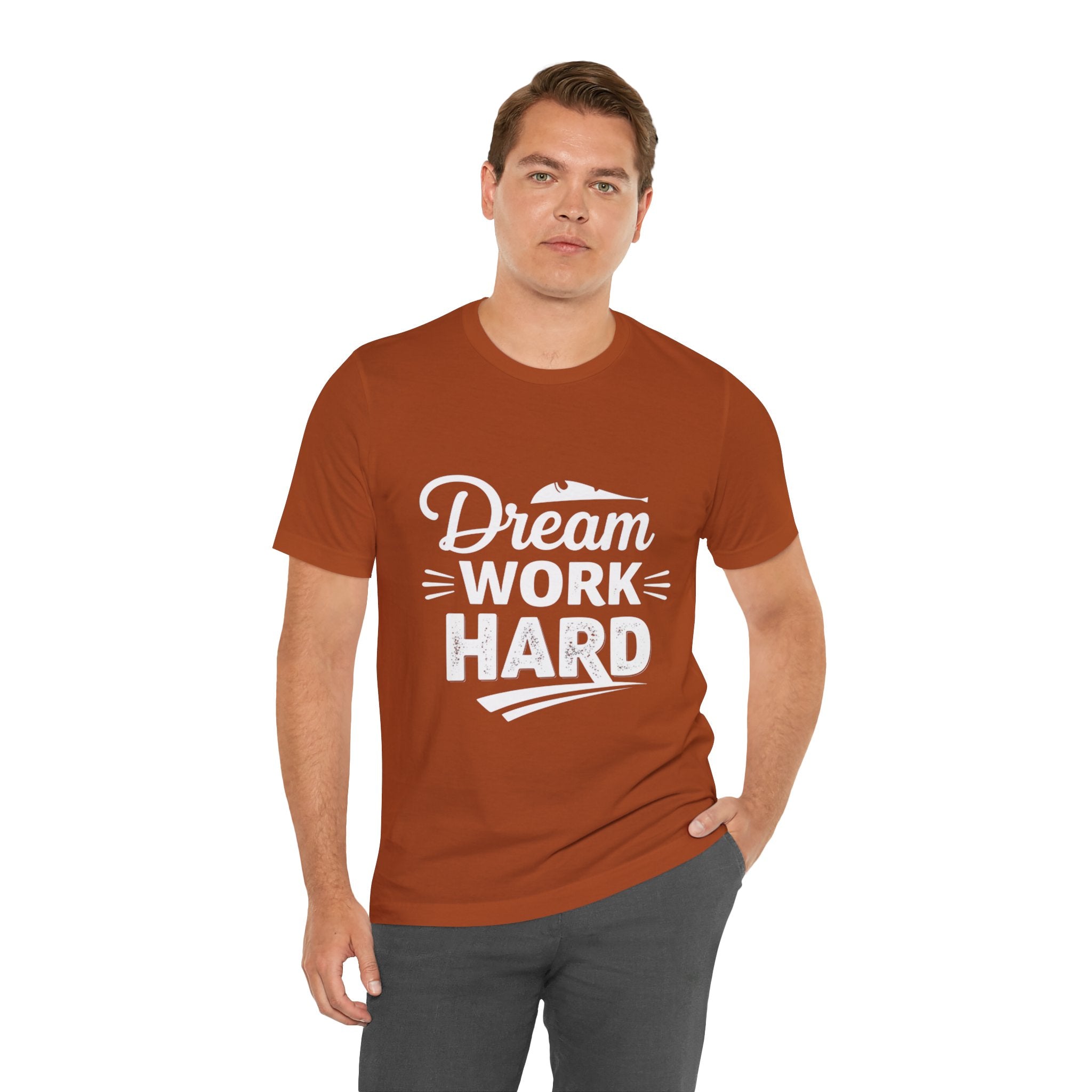 Dream Work Hard Lines - Minimalist Motivation Tee - Clean Success Shirt
