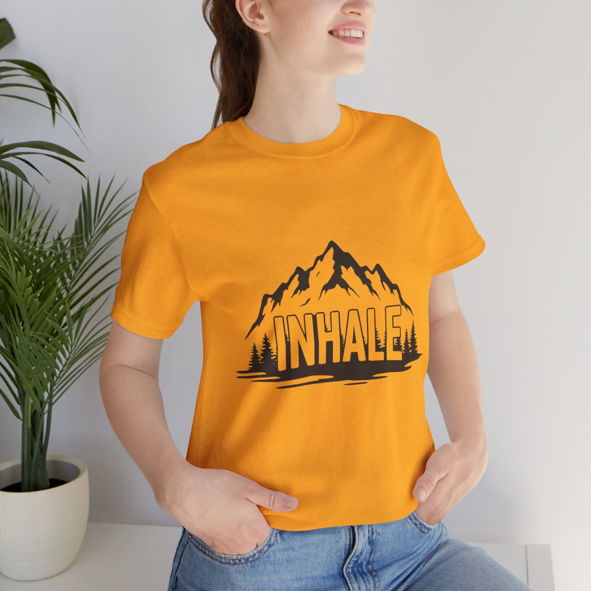 Inhale Mountains - Breathing Mountain Tee - Mindful Nature Shirt