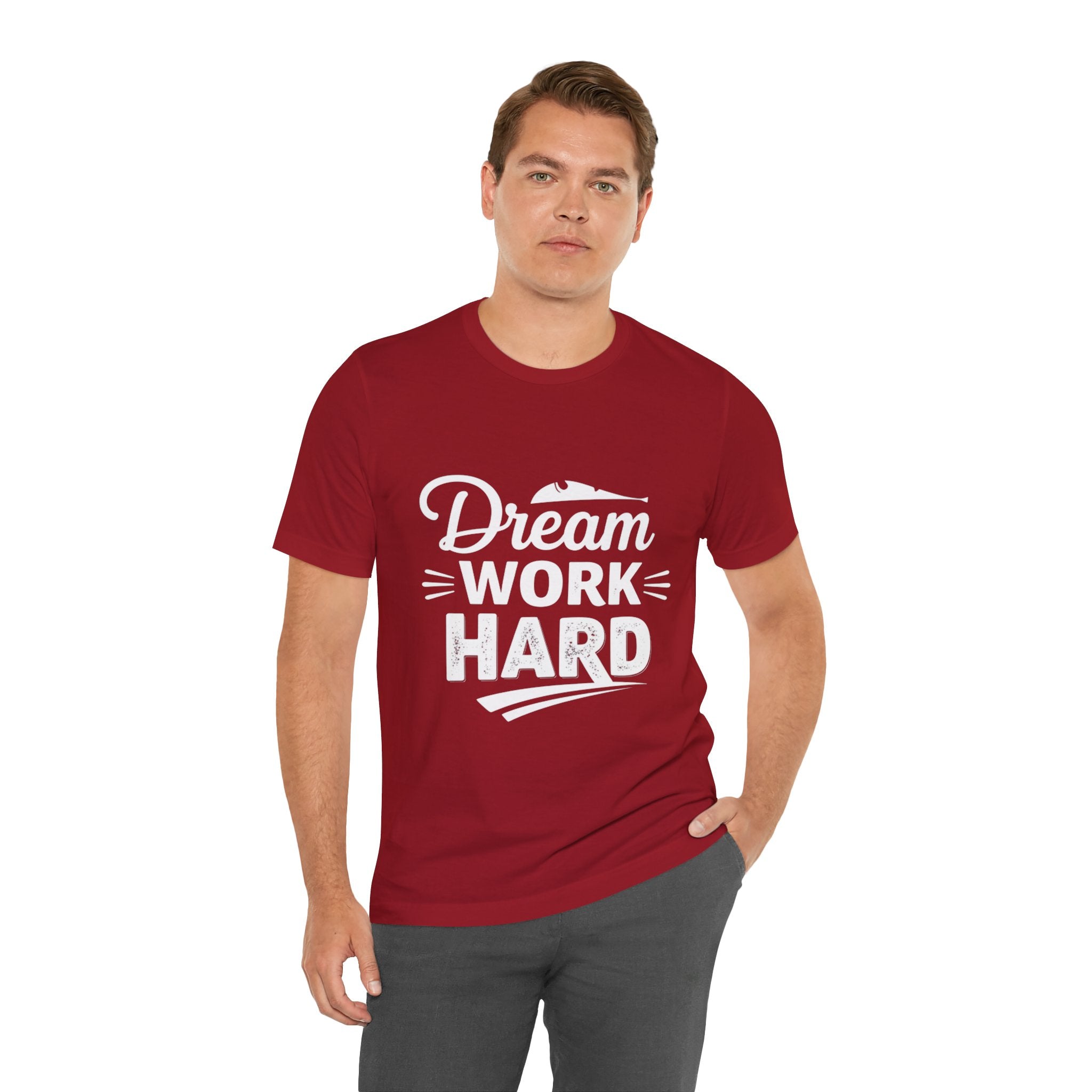 Dream Work Hard Lines - Minimalist Motivation Tee - Clean Success Shirt