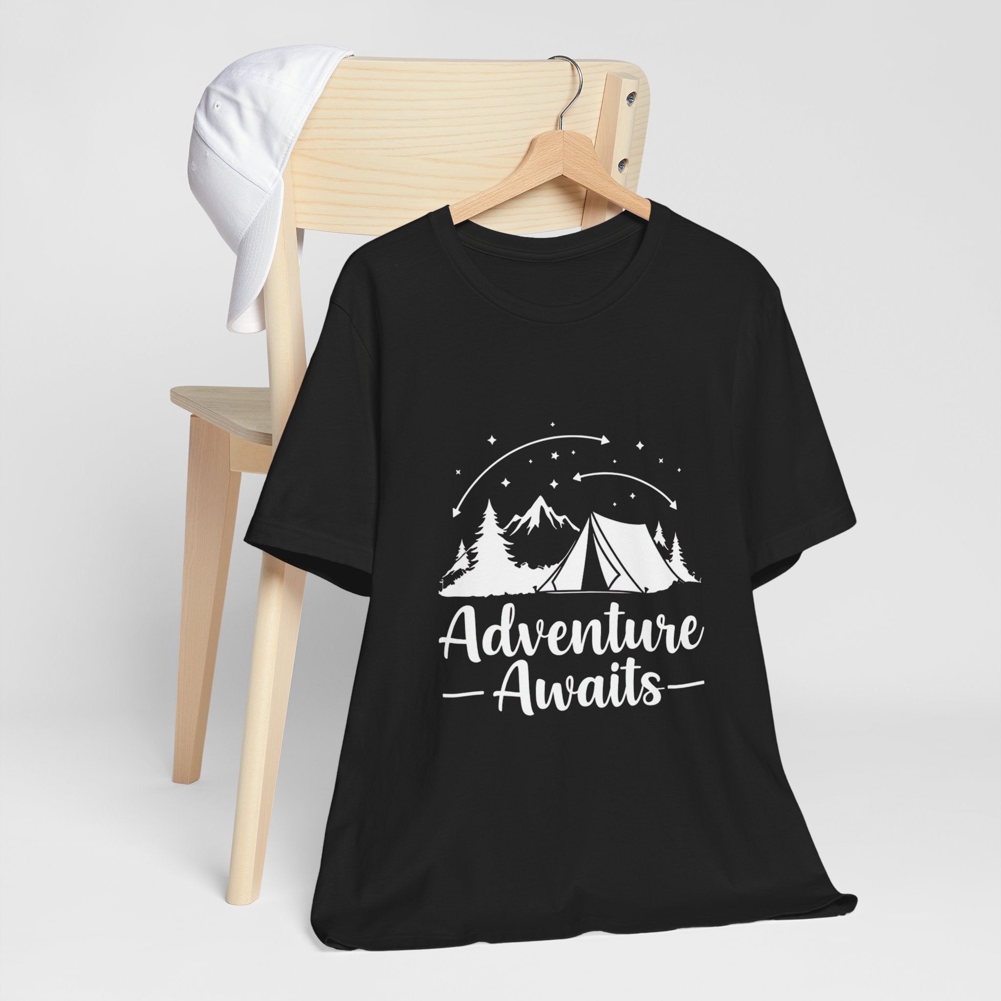 Adventure Awaits Forest Camp - Pine Trees T-Shirt - Wilderness Explorer Tee