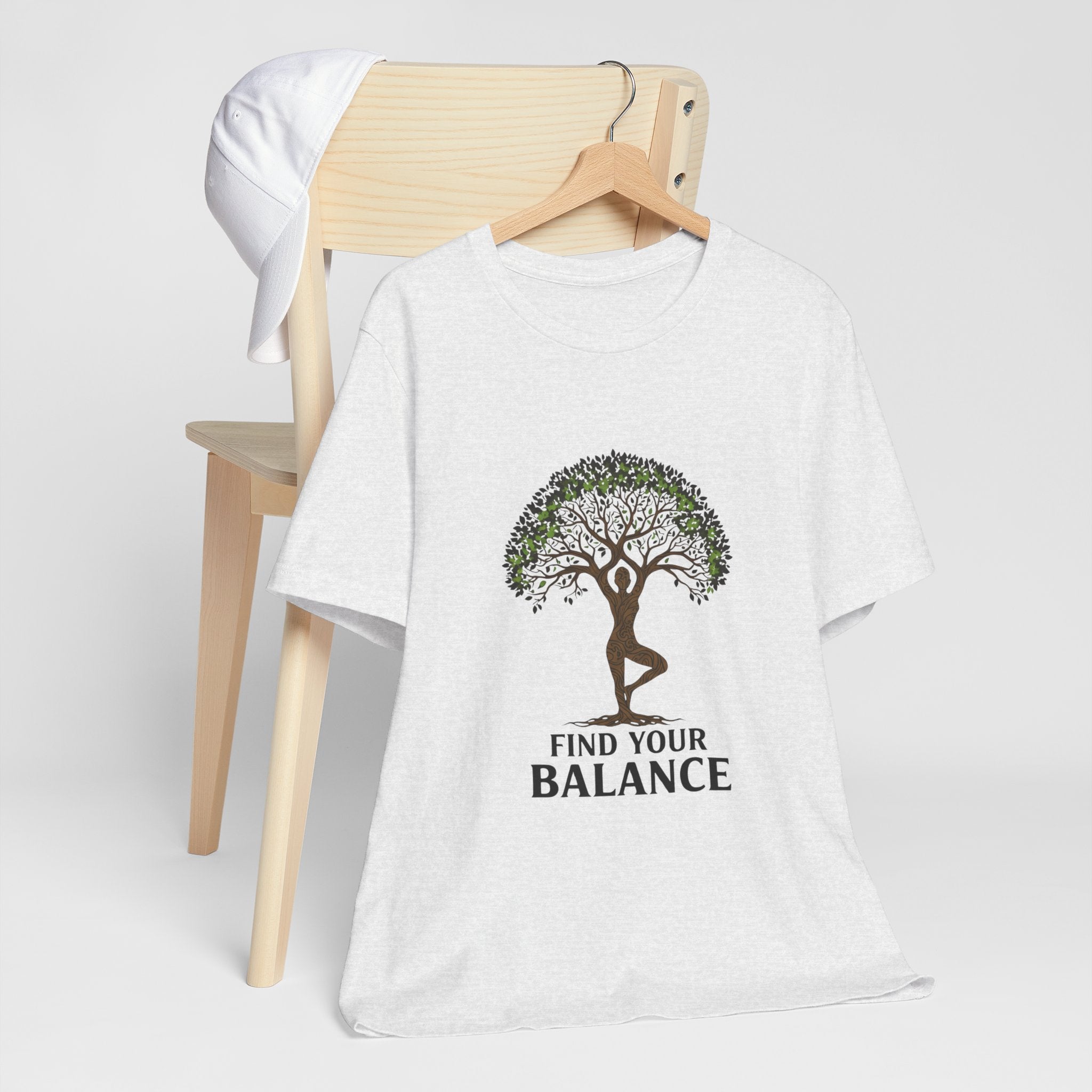 Find Your Balance Rooted - Tree of Life Yoga Tee - Grounding Meditation Shirt