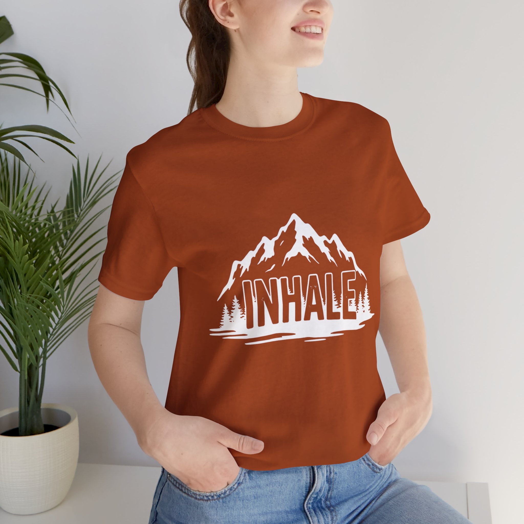 Inhale Mountains - Breathing Mountain Tee - Mindful Nature Shirt