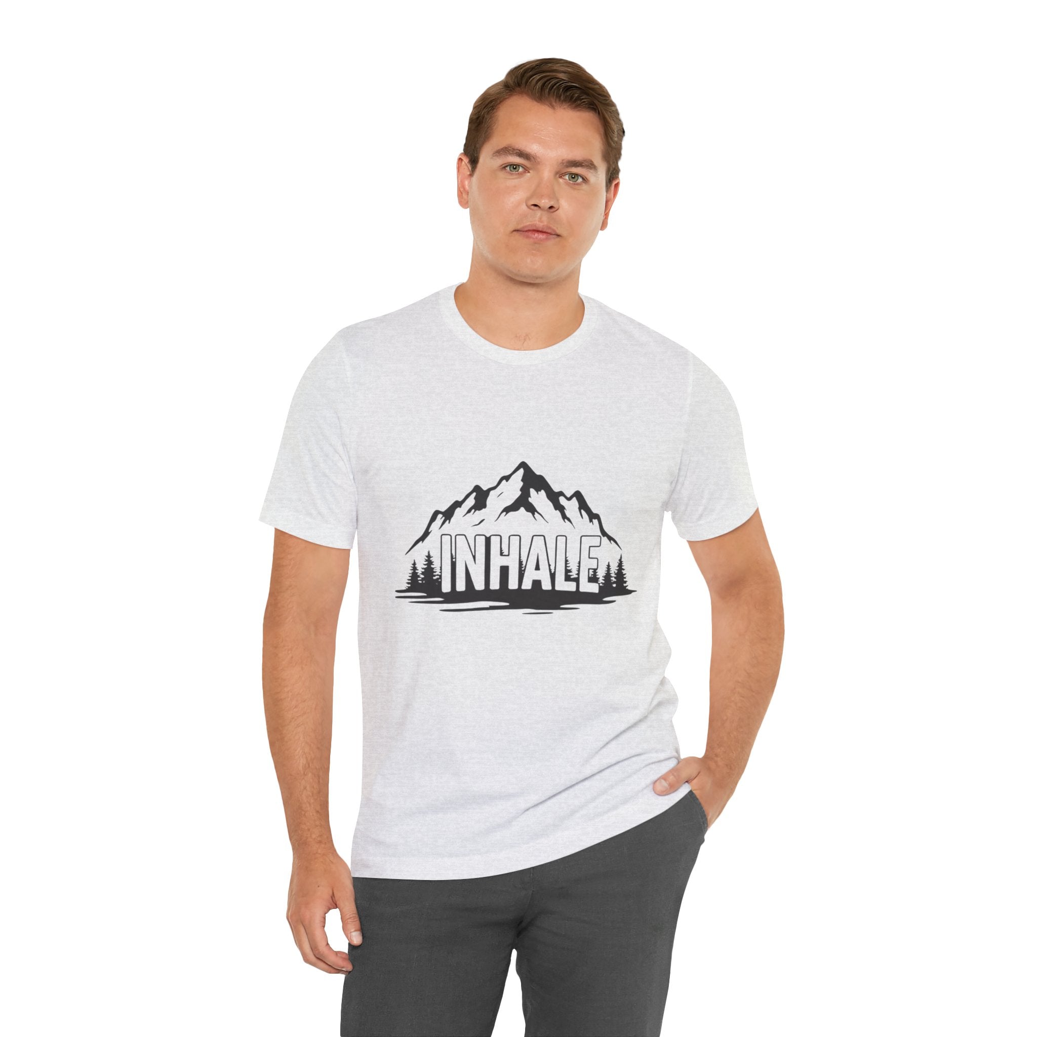 Inhale Mountains - Breathing Mountain Tee - Mindful Nature Shirt