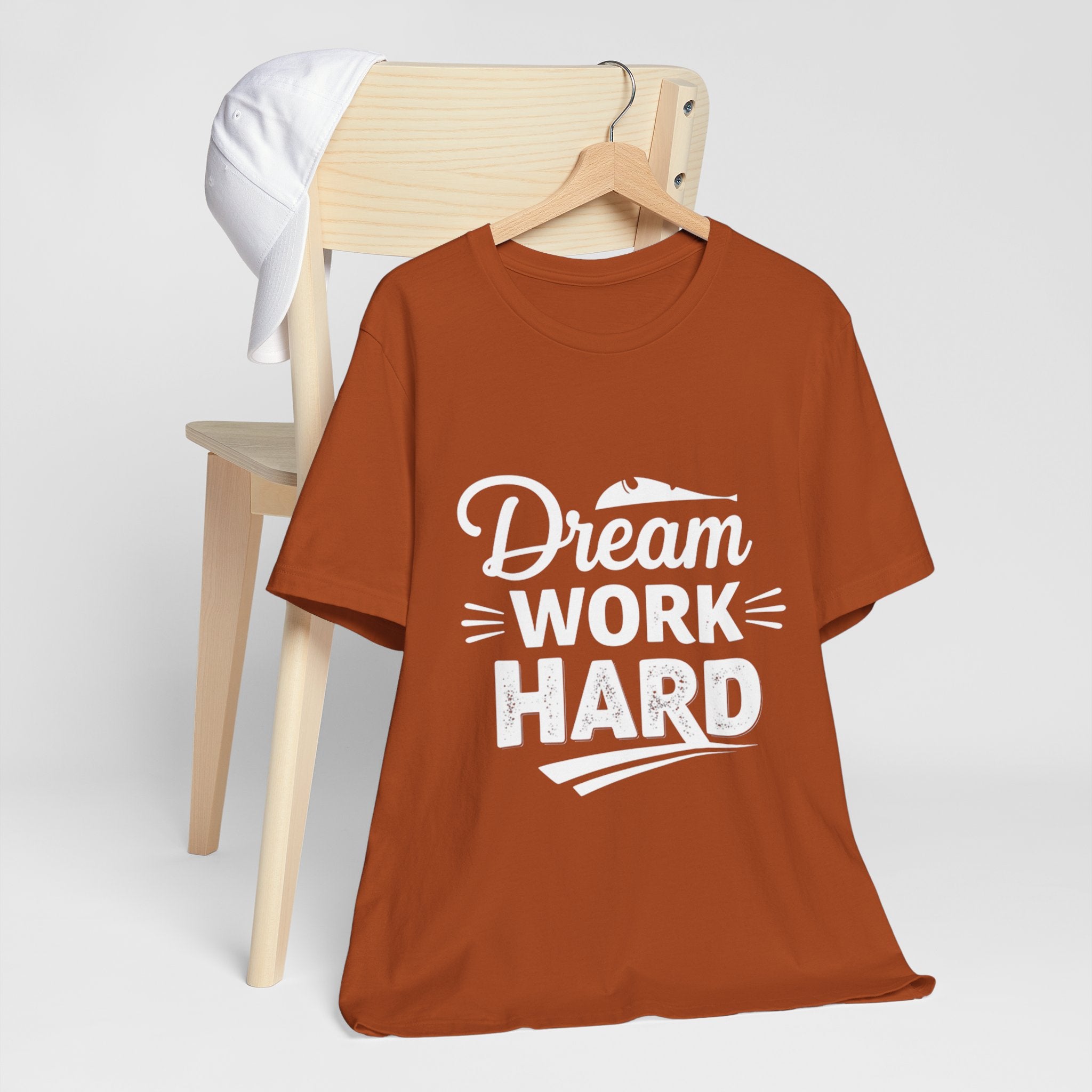 Dream Work Hard Lines - Minimalist Motivation Tee - Clean Success Shirt