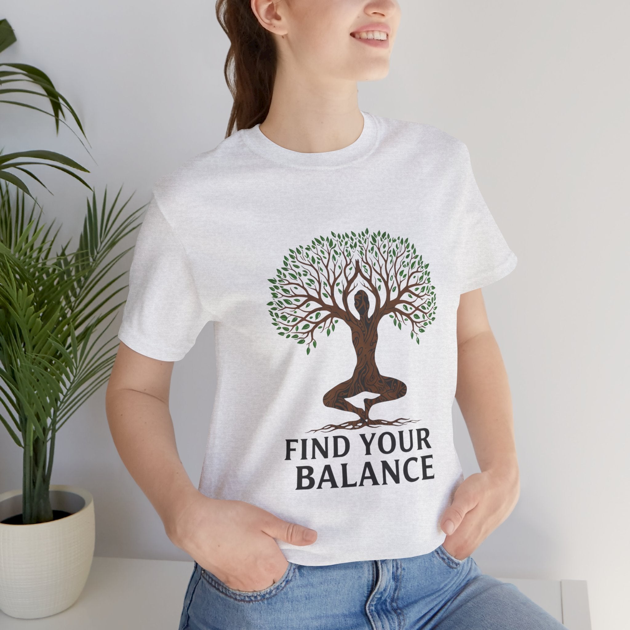 Find Your Balance Tree - Yoga Tree Pose Tee - Meditation Nature Shirt