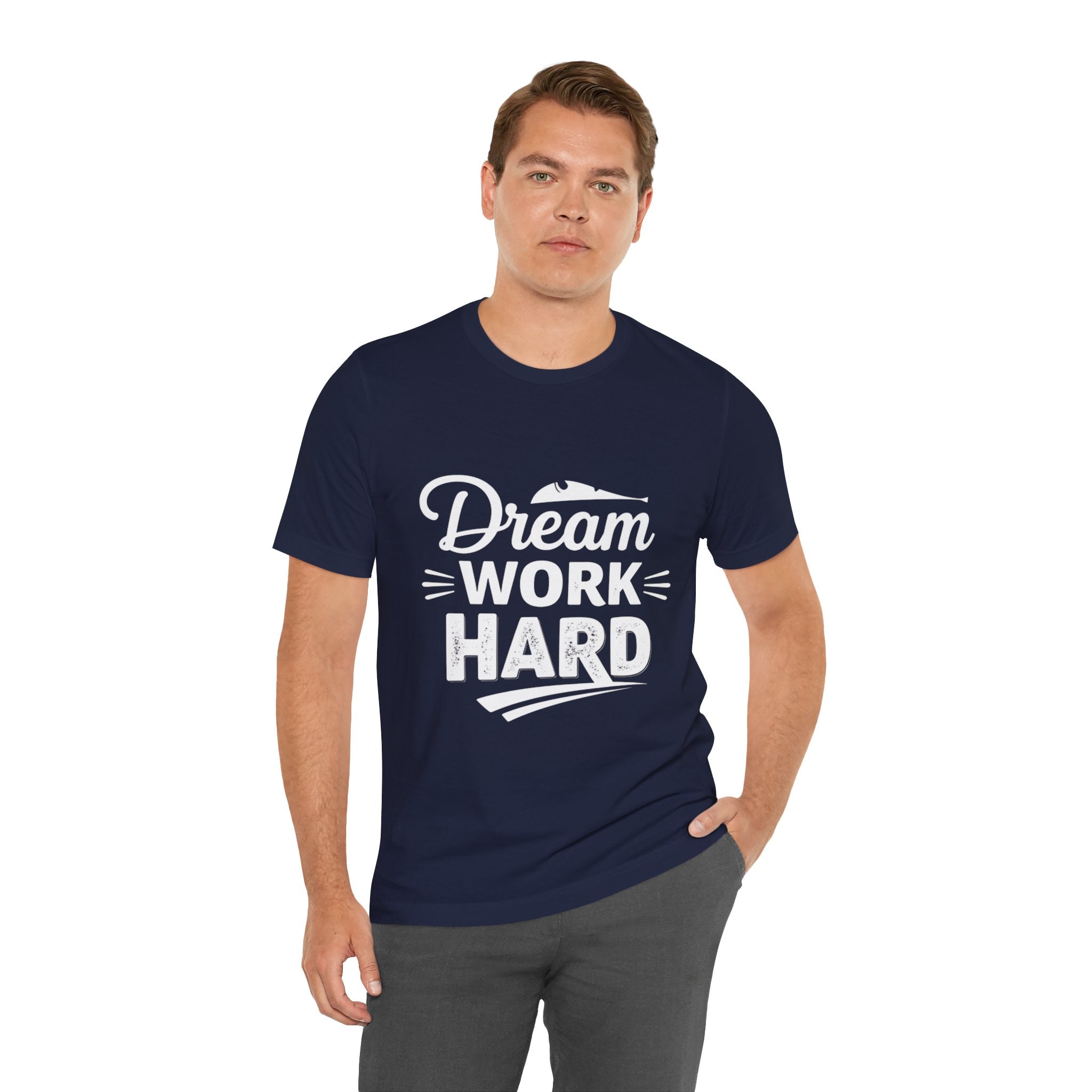 Dream Work Hard Lines - Minimalist Motivation Tee - Clean Success Shirt