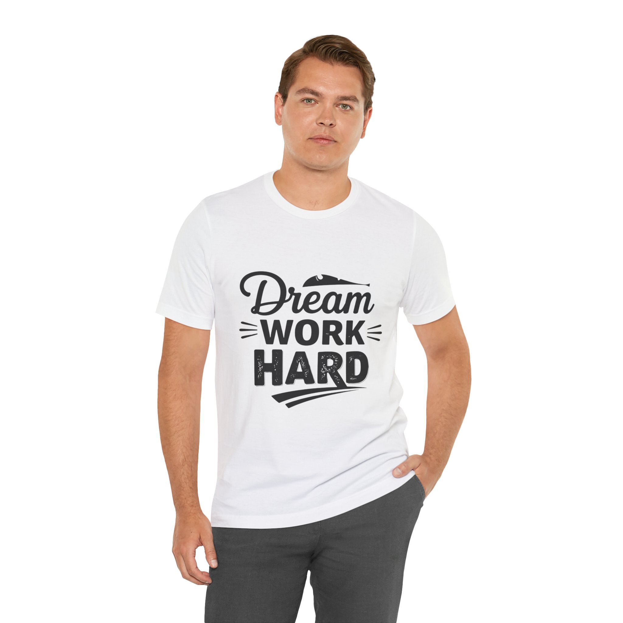 Dream Work Hard Lines - Minimalist Motivation Tee - Clean Success Shirt