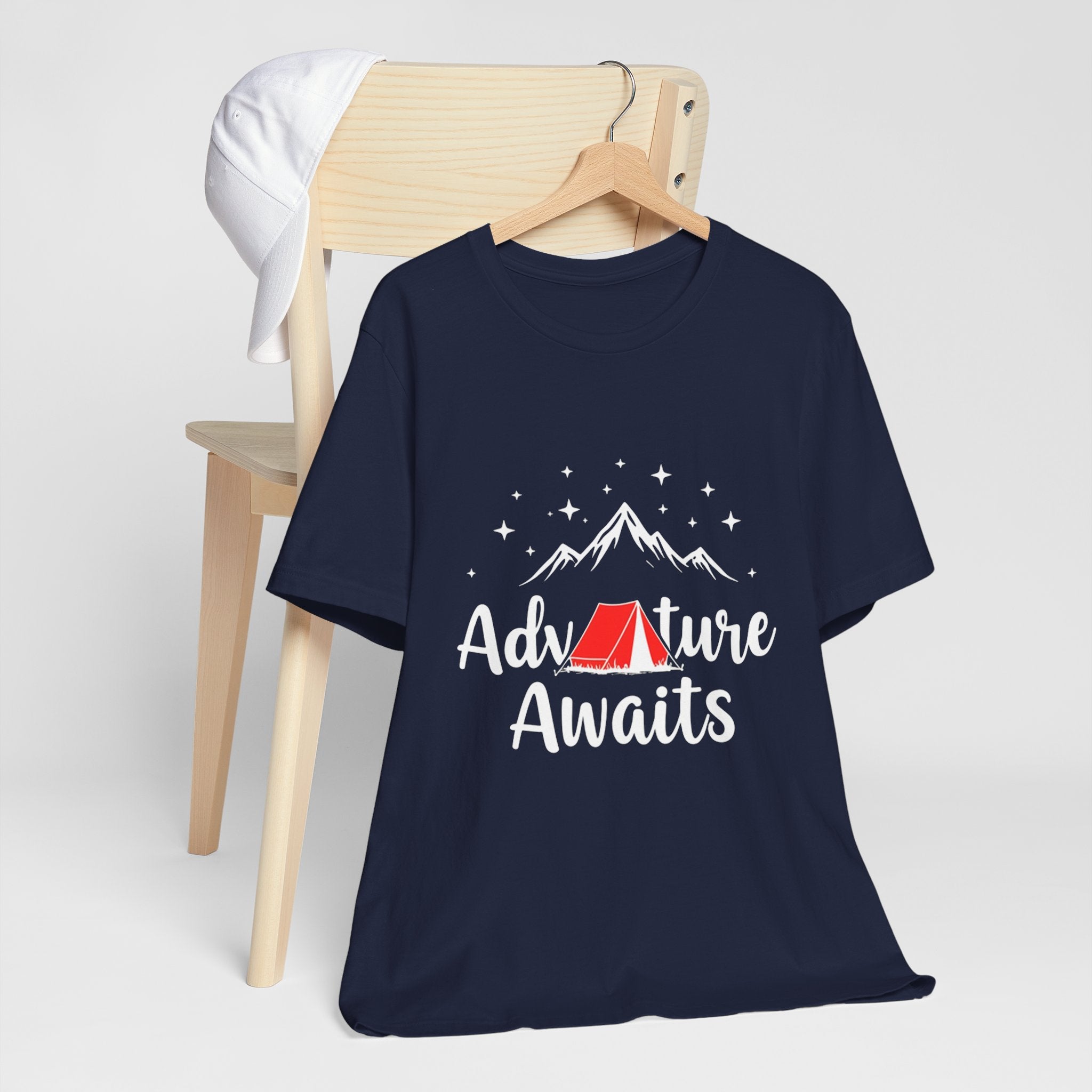 Adventure Awaits Mountain Range - Minimalist Outdoor Tee - Explorer Shirt