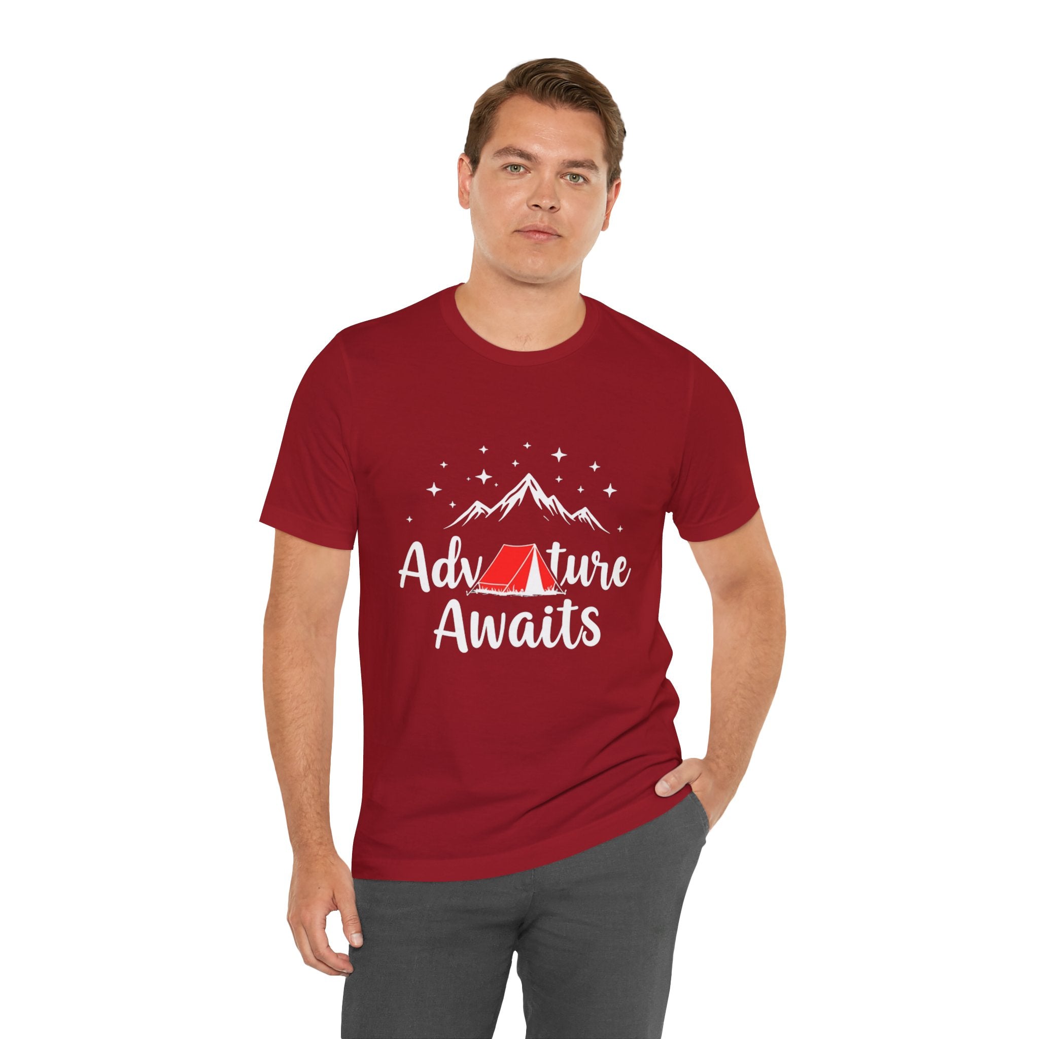 Adventure Awaits Mountain Range - Minimalist Outdoor Tee - Explorer Shirt