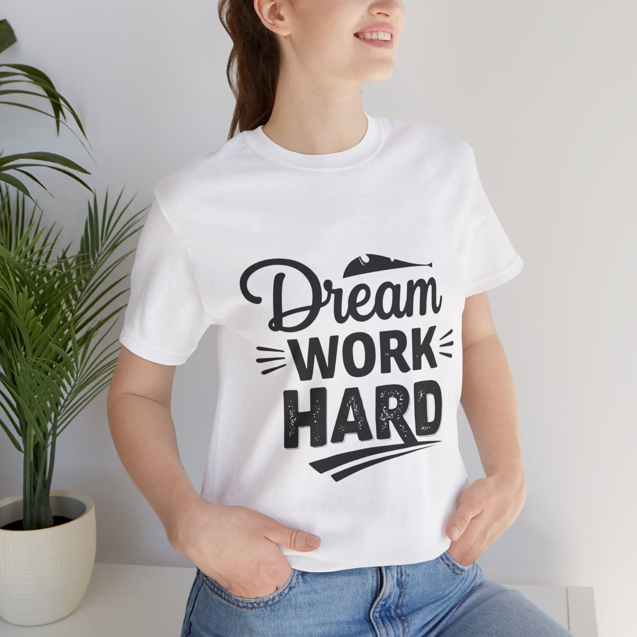 Dream Work Hard Lines - Minimalist Motivation Tee - Clean Success Shirt
