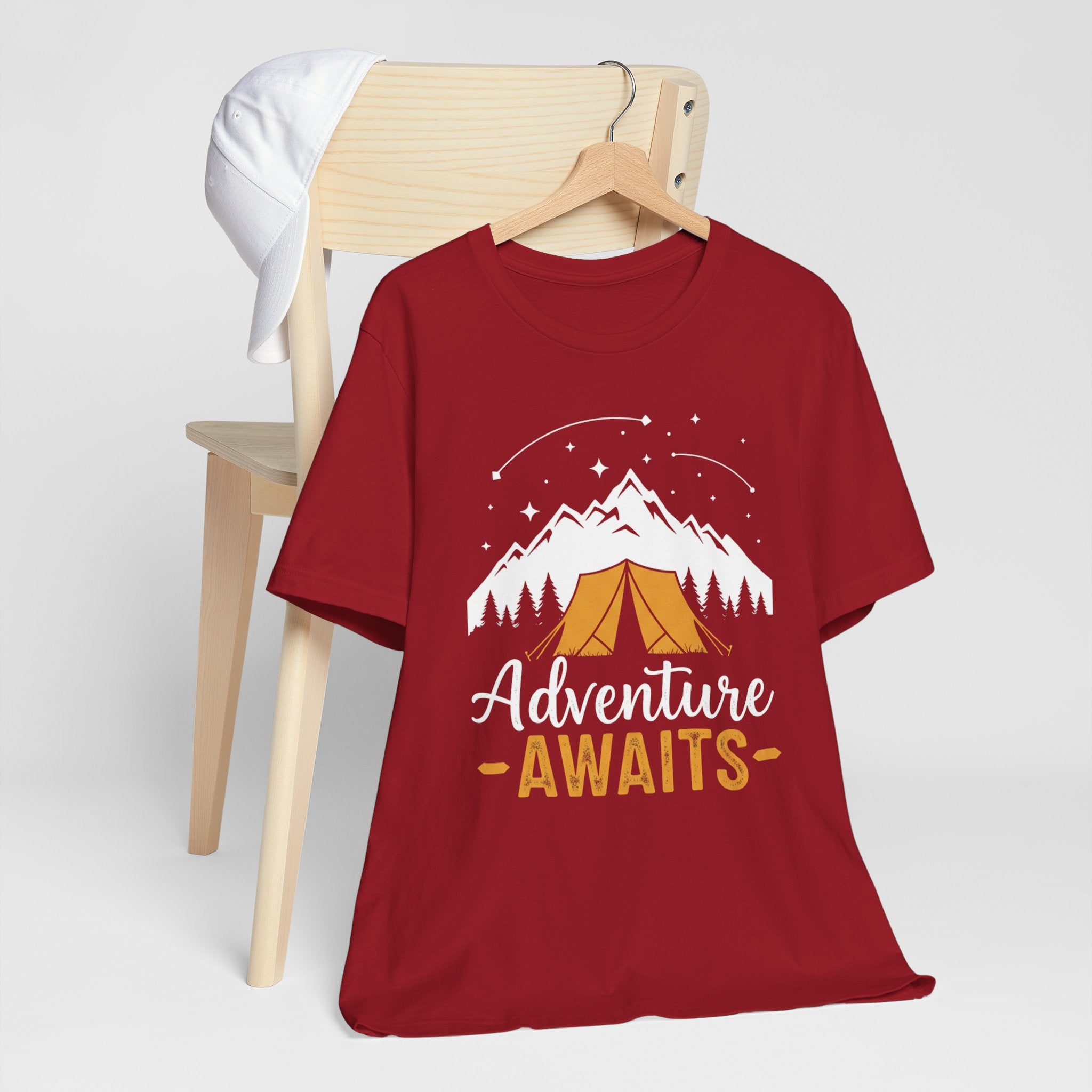 Adventure Awaits Camping Tent - Outdoor T-Shirt - Mountain Explorer Tee