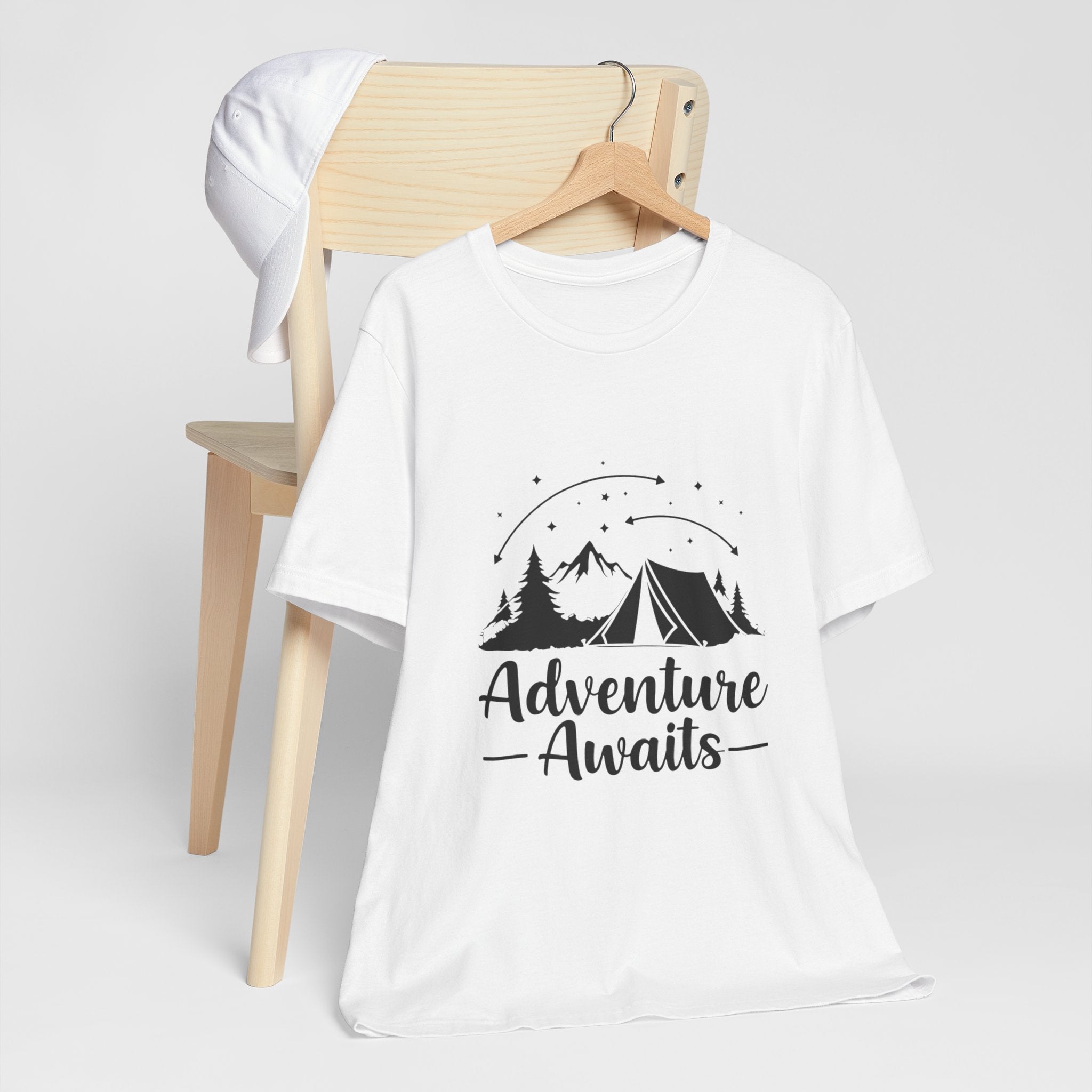 Adventure Awaits Forest Camp - Pine Trees T-Shirt - Wilderness Explorer Tee