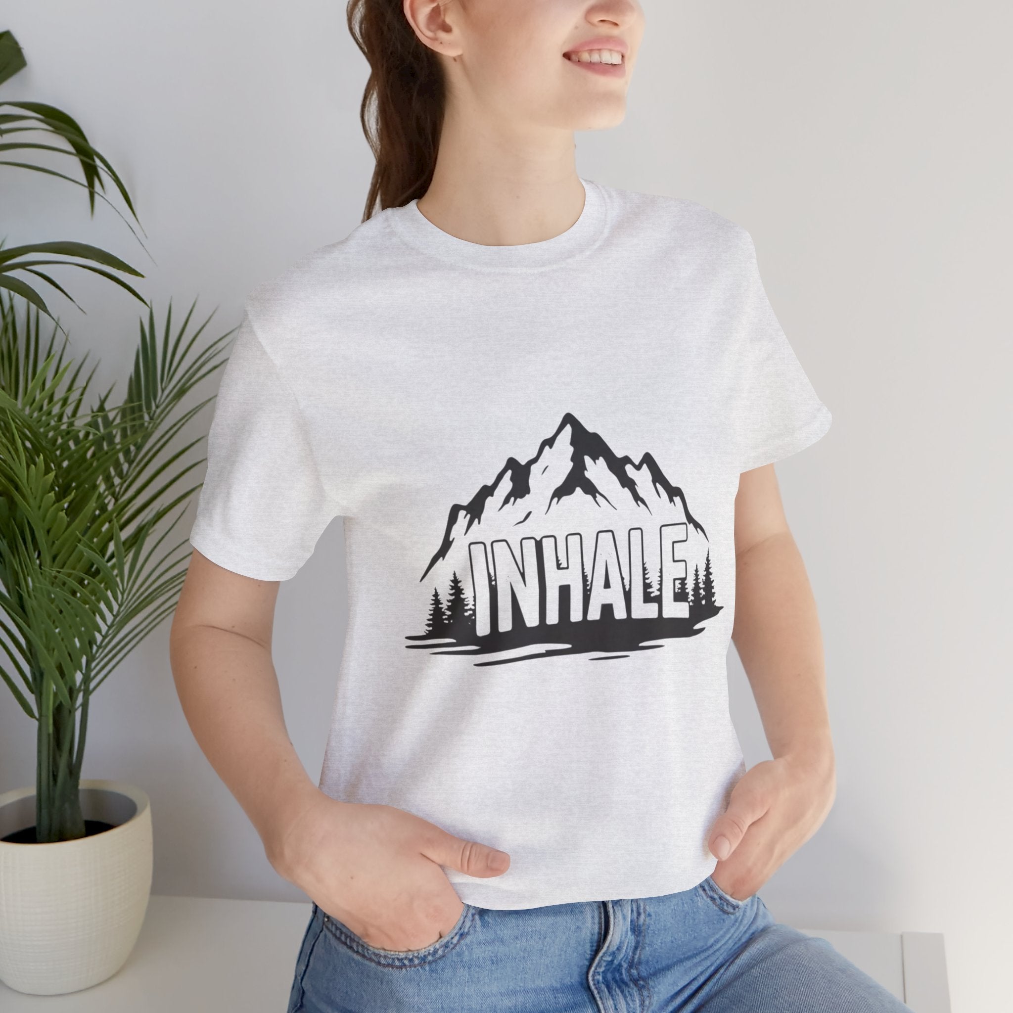 Inhale Mountains - Breathing Mountain Tee - Mindful Nature Shirt