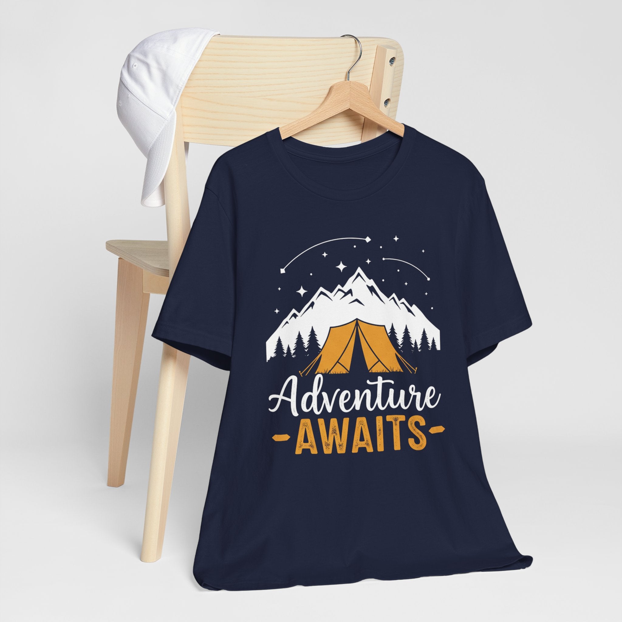 Adventure Awaits Camping Tent - Outdoor T-Shirt - Mountain Explorer Tee