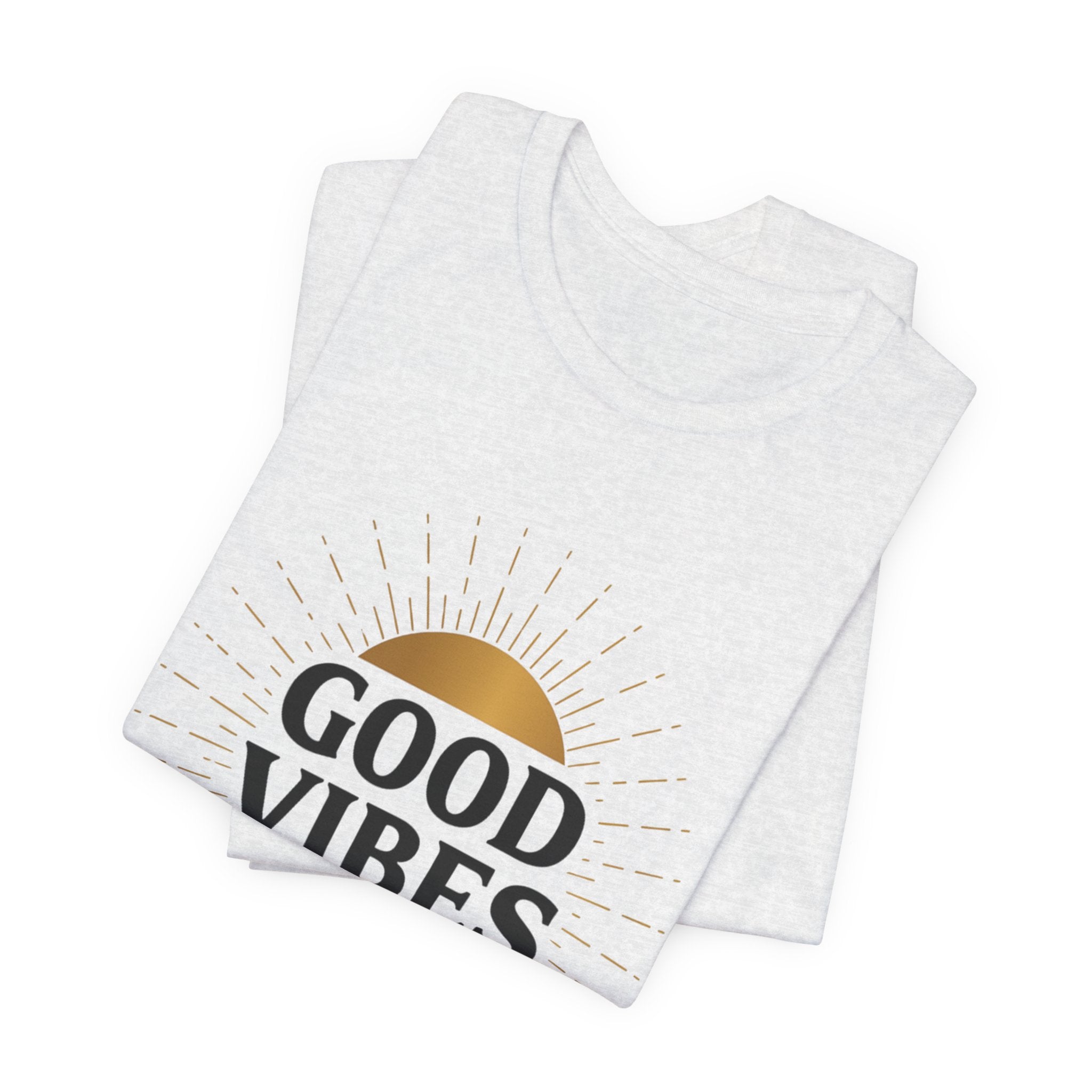 Good Vibes Only Sunrise - Mandala Sun Design Tee - Positive Energy Shirt