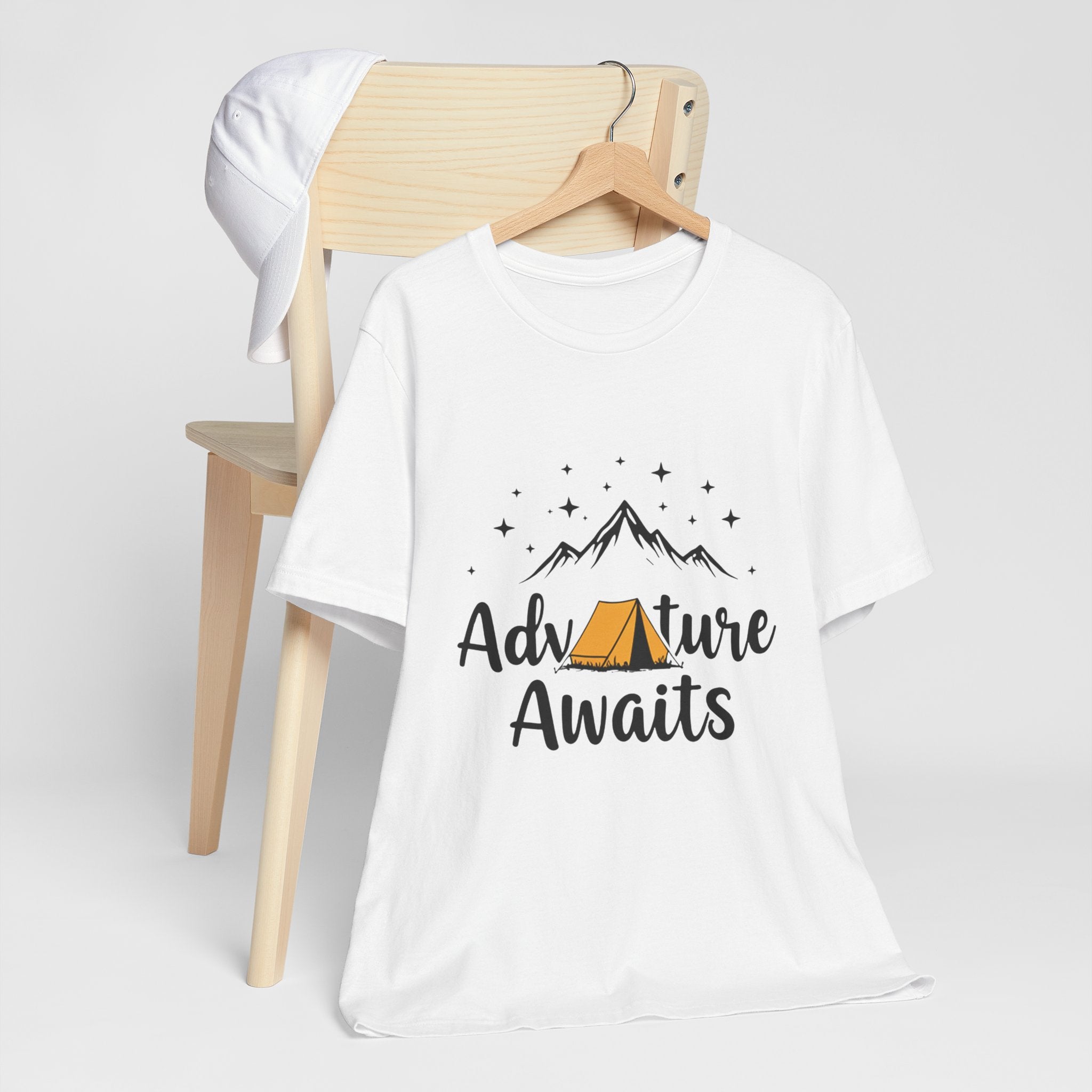 Adventure Awaits Mountain Range - Minimalist Outdoor Tee - Explorer Shirt