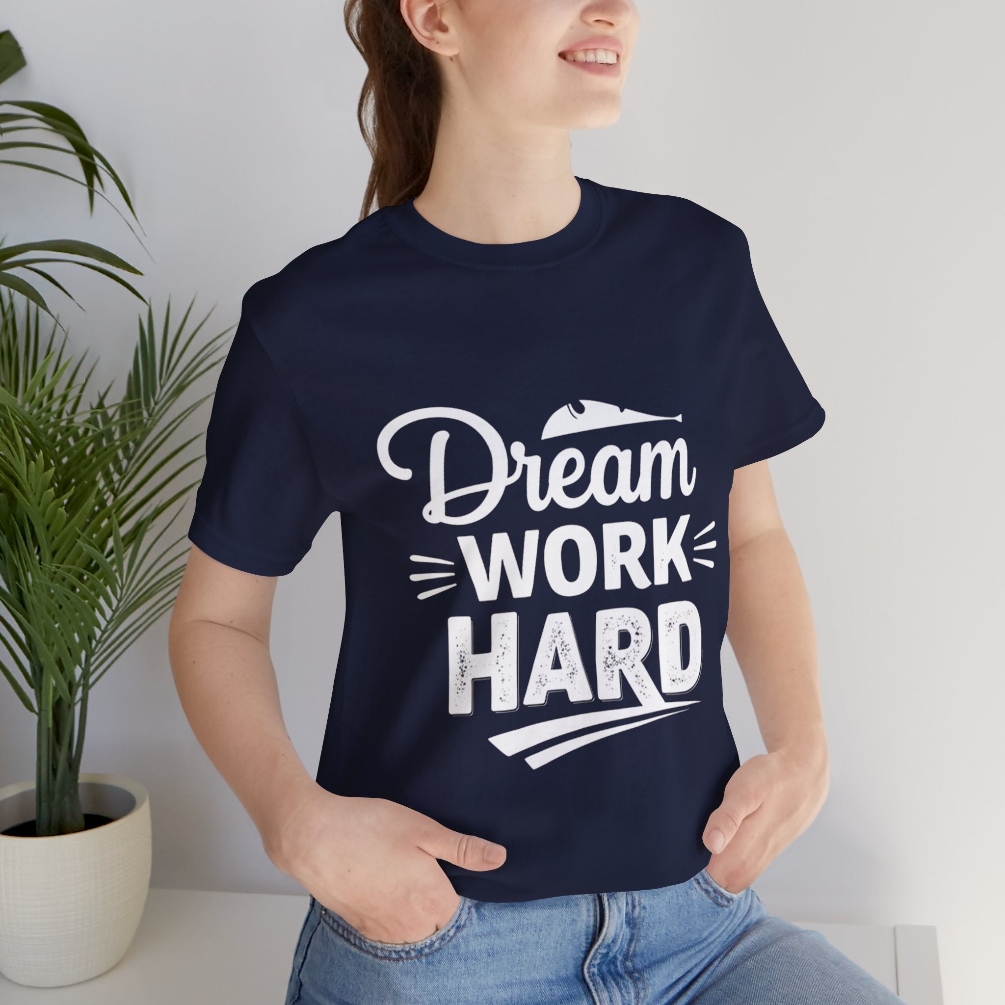 Dream Work Hard Lines - Minimalist Motivation Tee - Clean Success Shirt