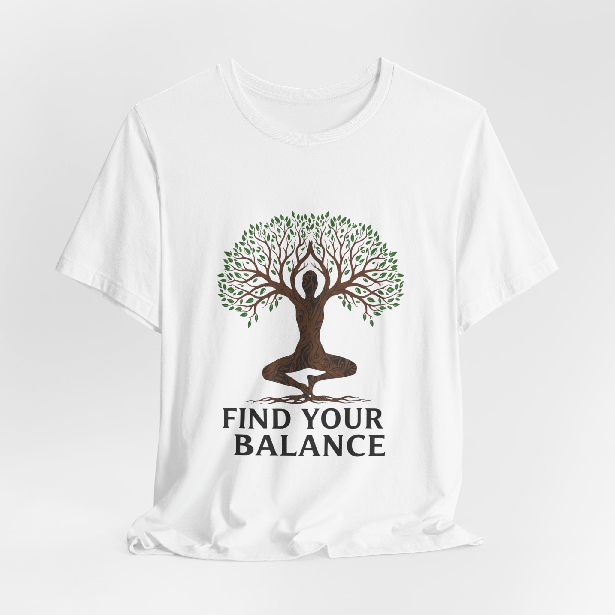Find Your Balance Tree - Yoga Tree Pose Tee - Meditation Nature Shirt