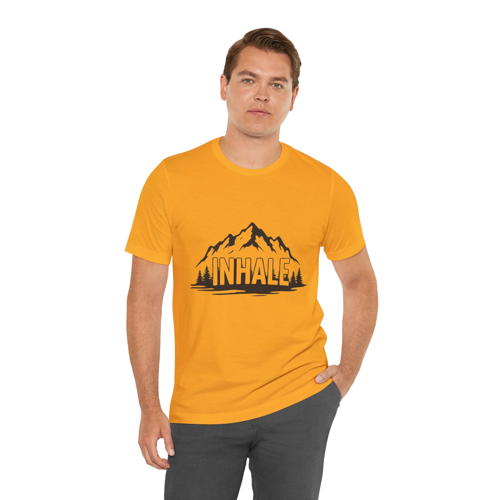 Inhale Mountains - Breathing Mountain Tee - Mindful Nature Shirt