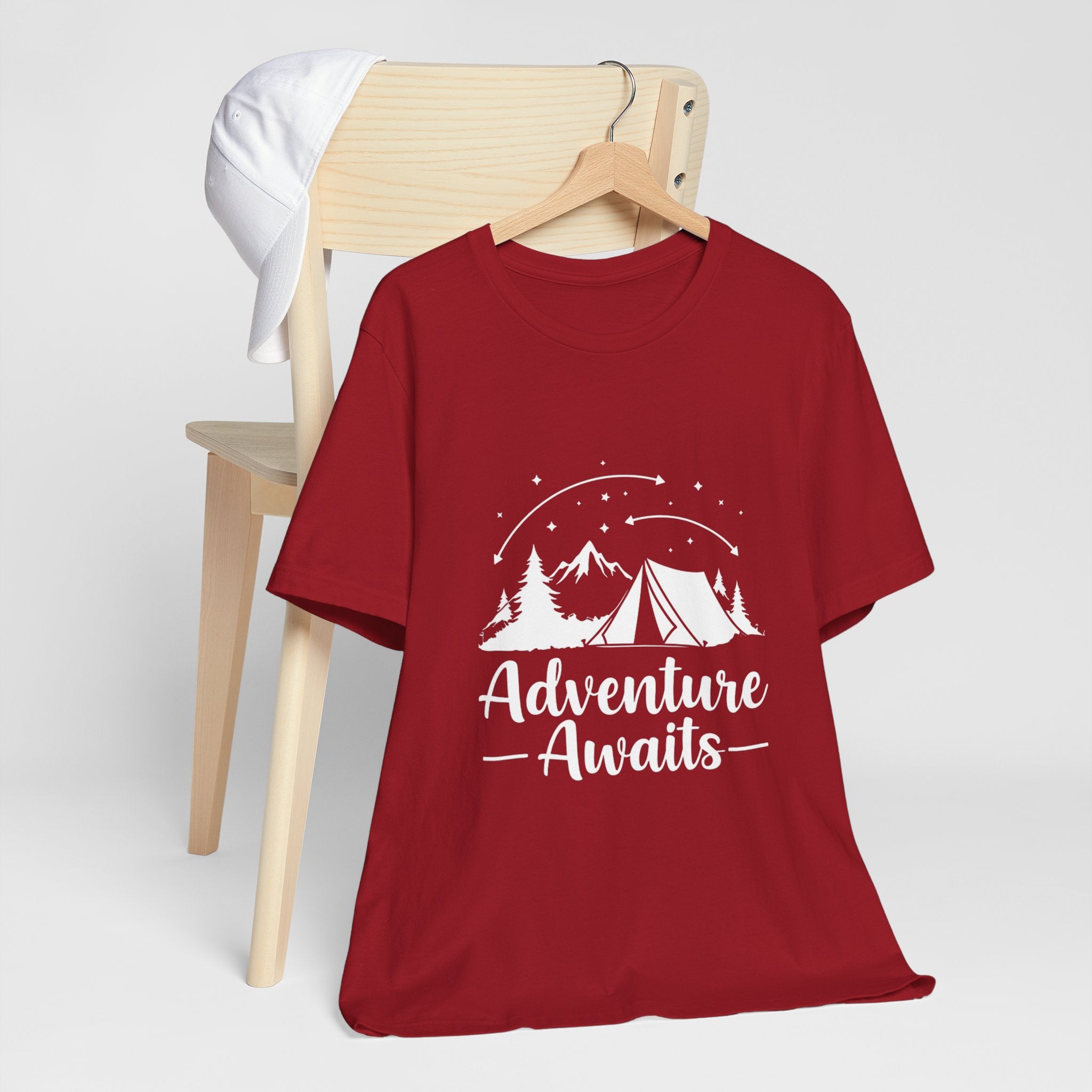 Adventure Awaits Forest Camp - Pine Trees T-Shirt - Wilderness Explorer Tee