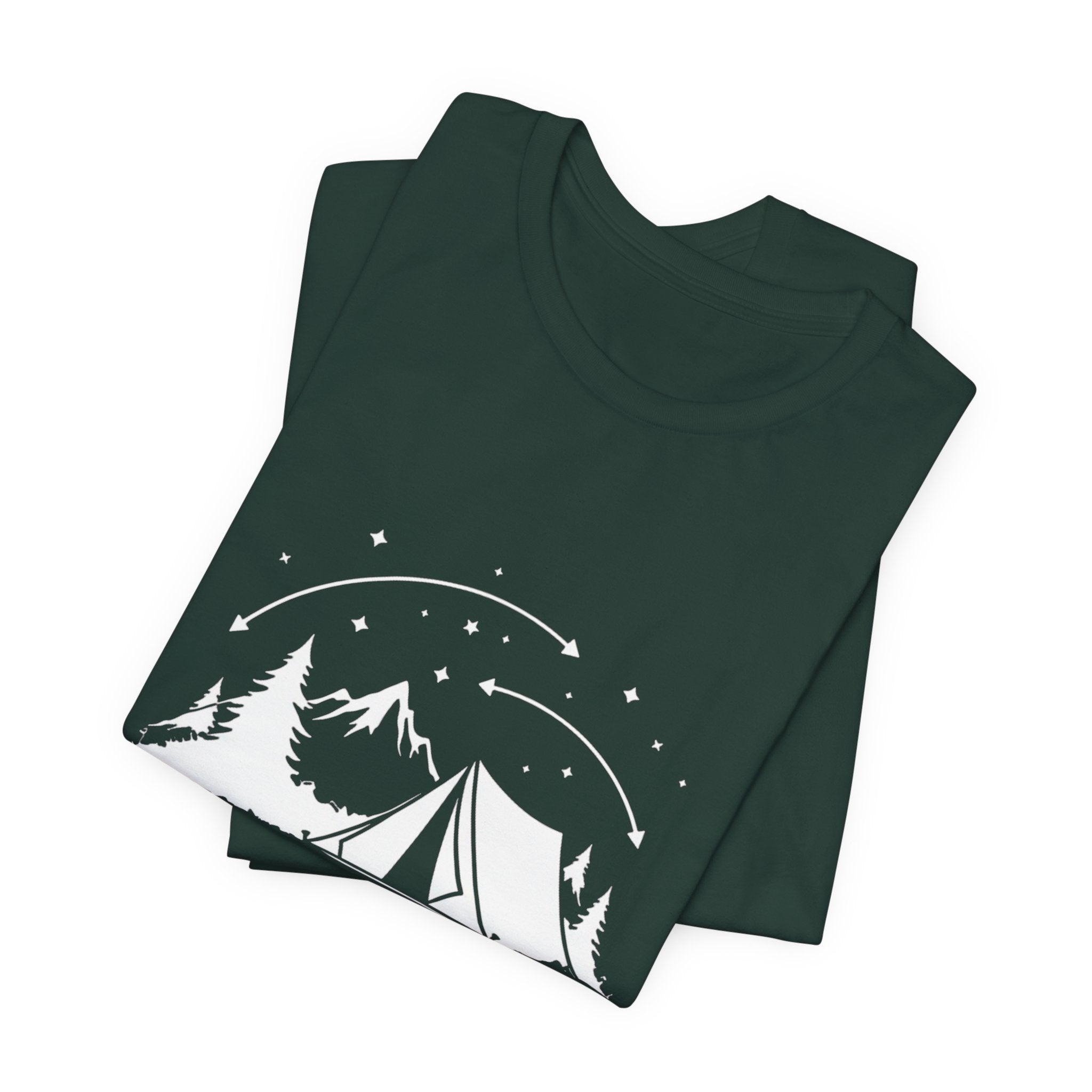 Adventure Awaits Forest Camp - Pine Trees T-Shirt - Wilderness Explorer Tee