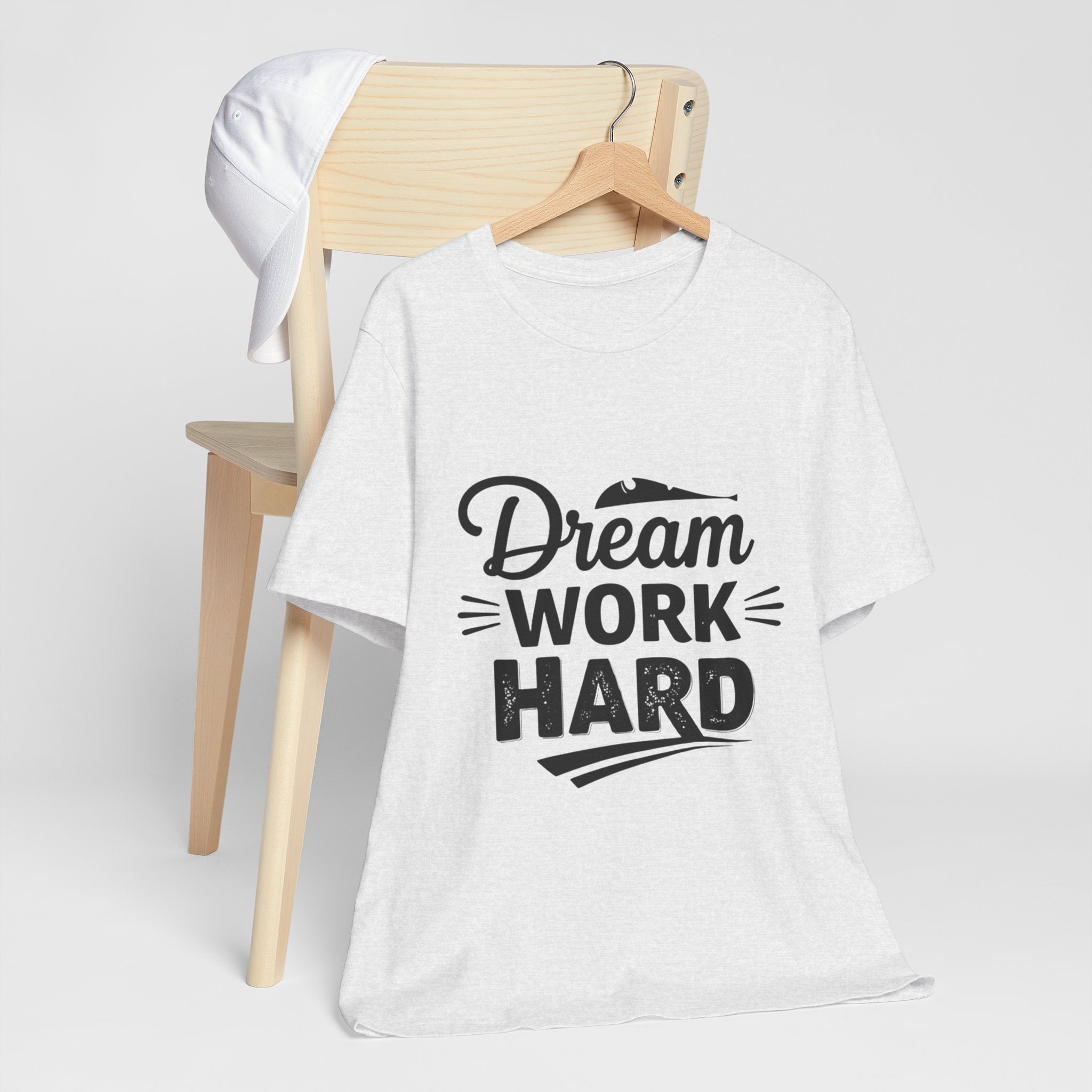 Dream Work Hard Lines - Minimalist Motivation Tee - Clean Success Shirt