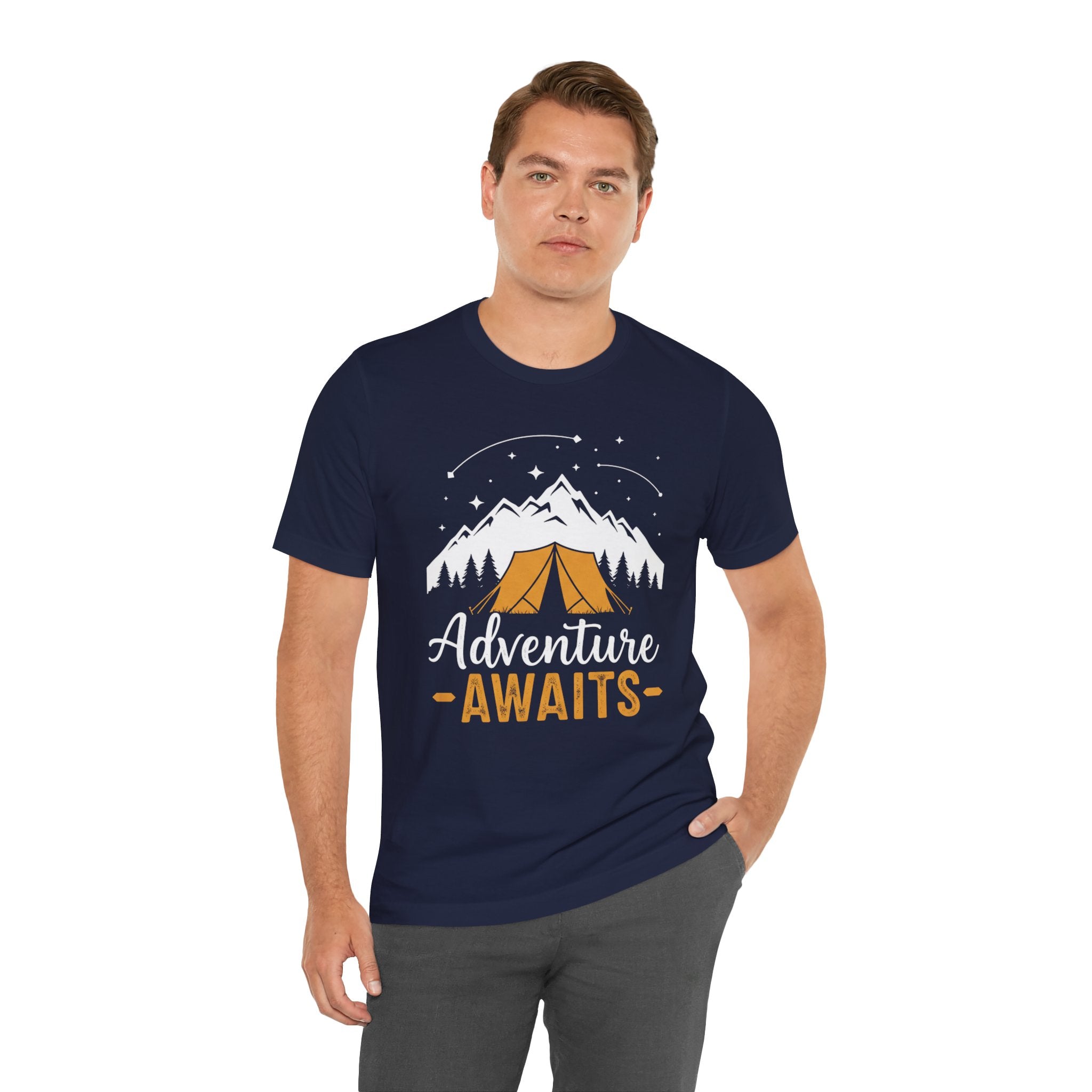 Adventure Awaits Camping Tent - Outdoor T-Shirt - Mountain Explorer Tee