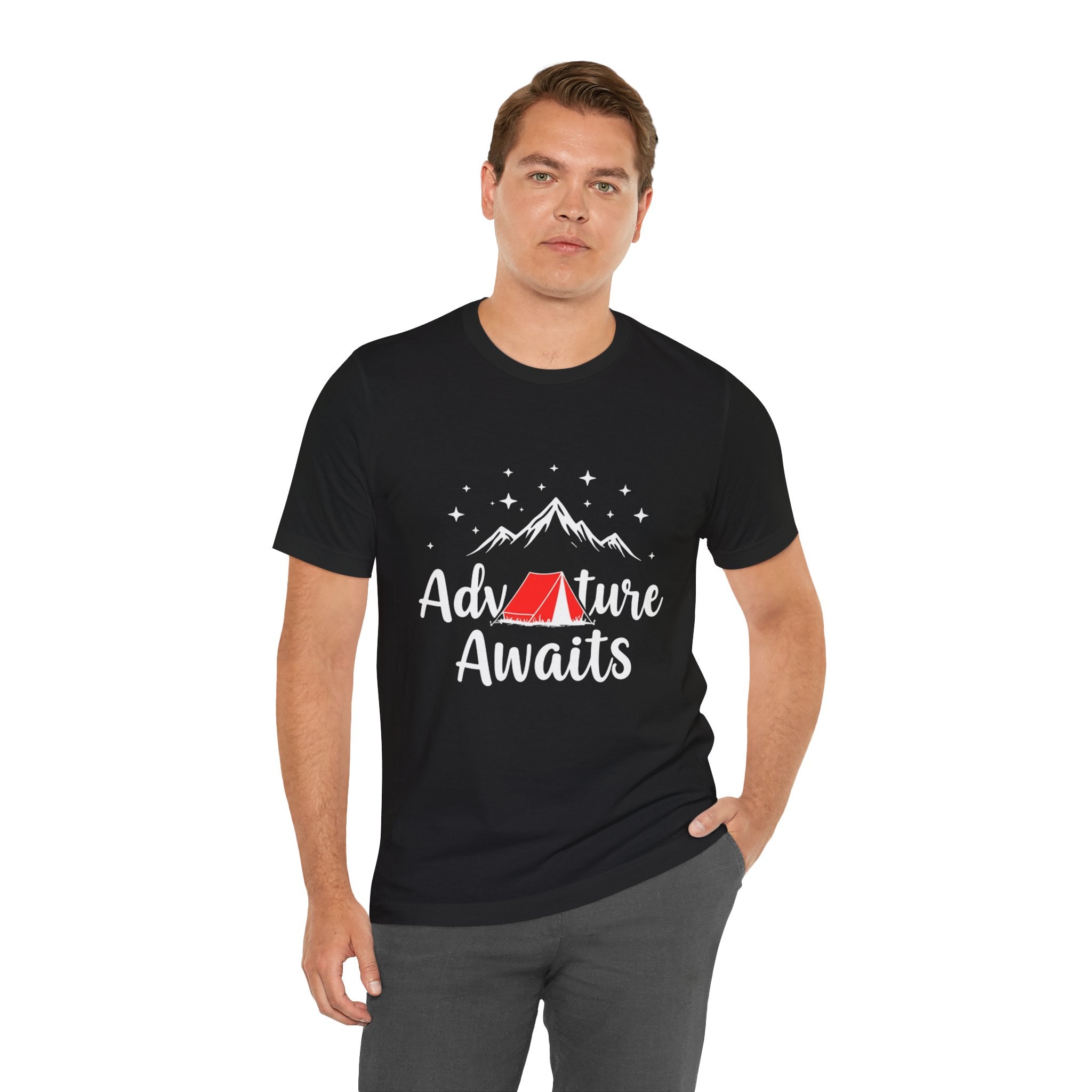 Adventure Awaits Mountain Range - Minimalist Outdoor Tee - Explorer Shirt