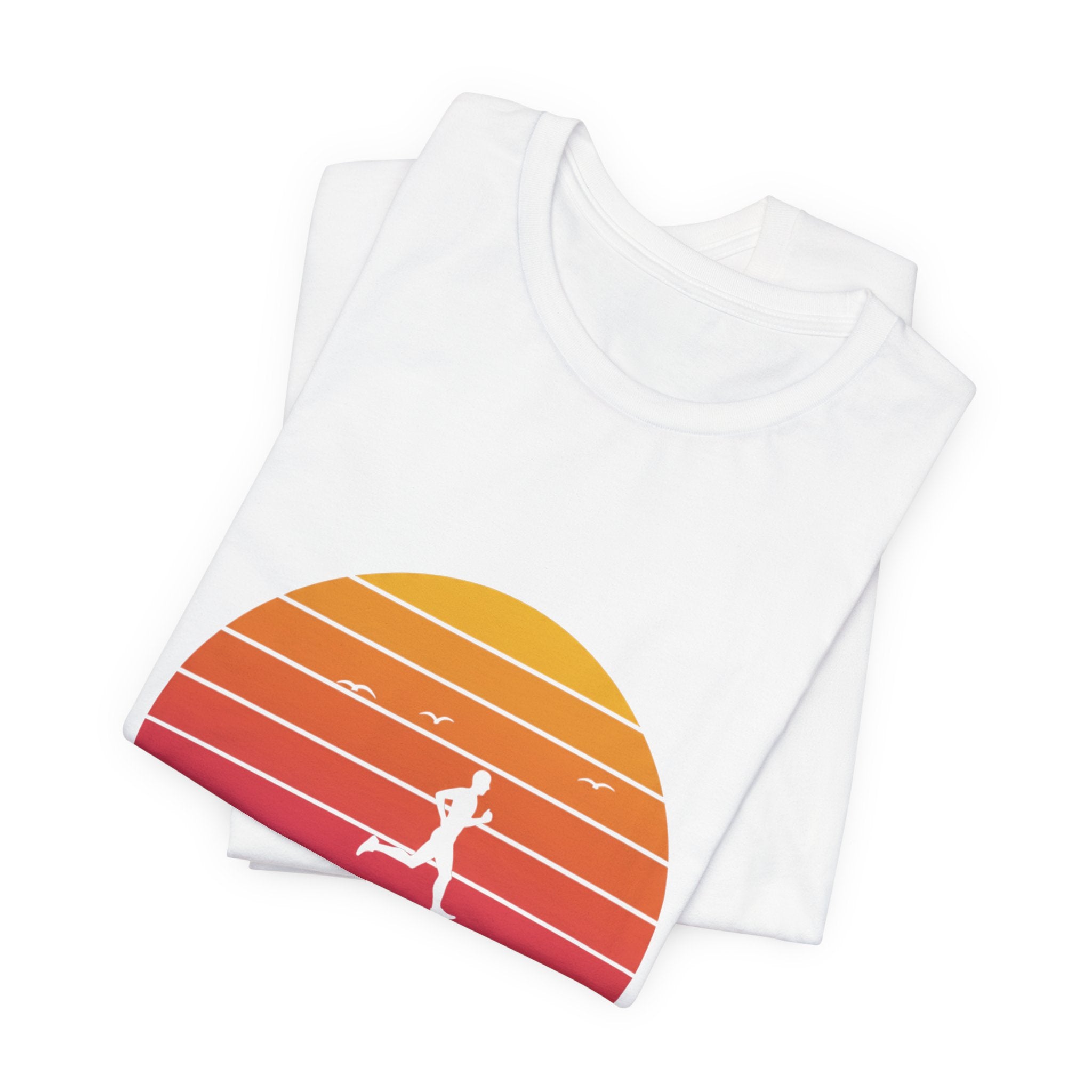 Miles Before Breakfast Bold - Typography Runner Tee - Morning Motivation Shirt