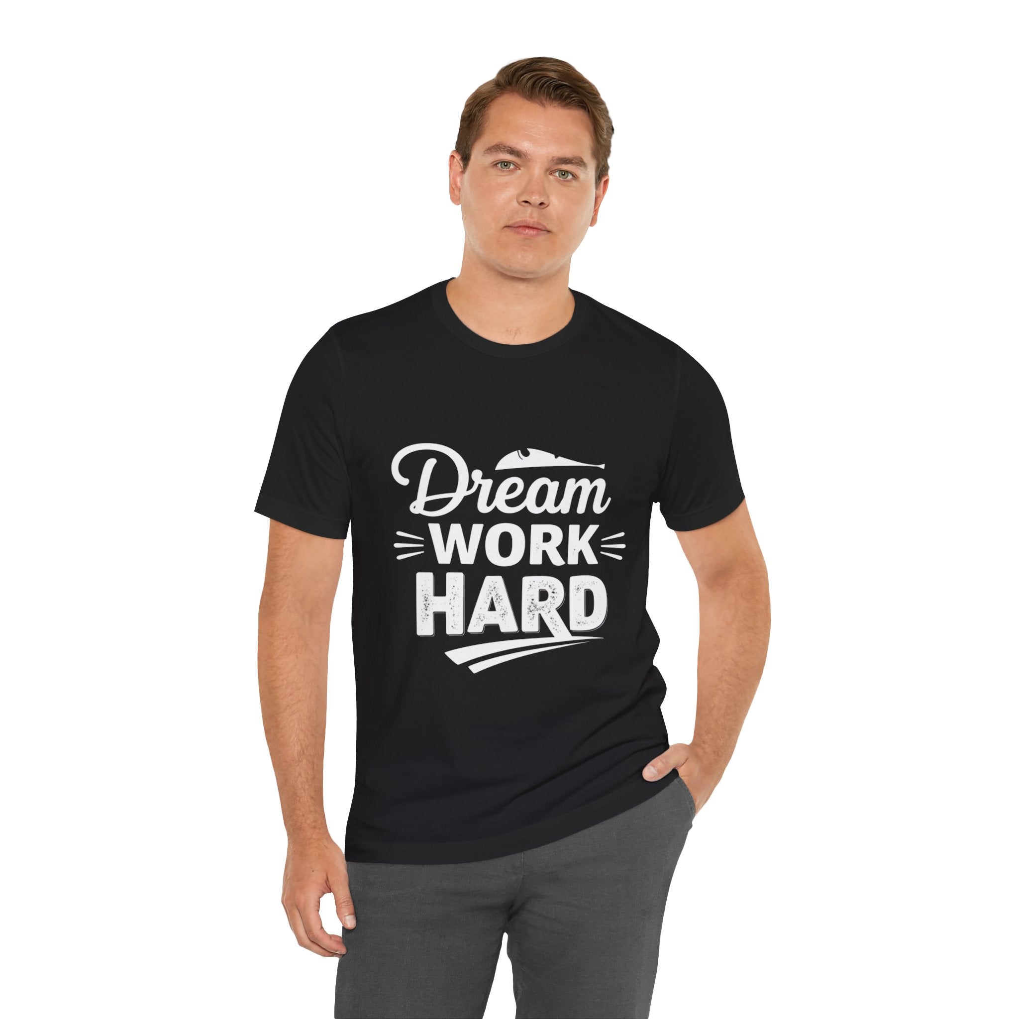 Dream Work Hard Lines - Minimalist Motivation Tee - Clean Success Shirt
