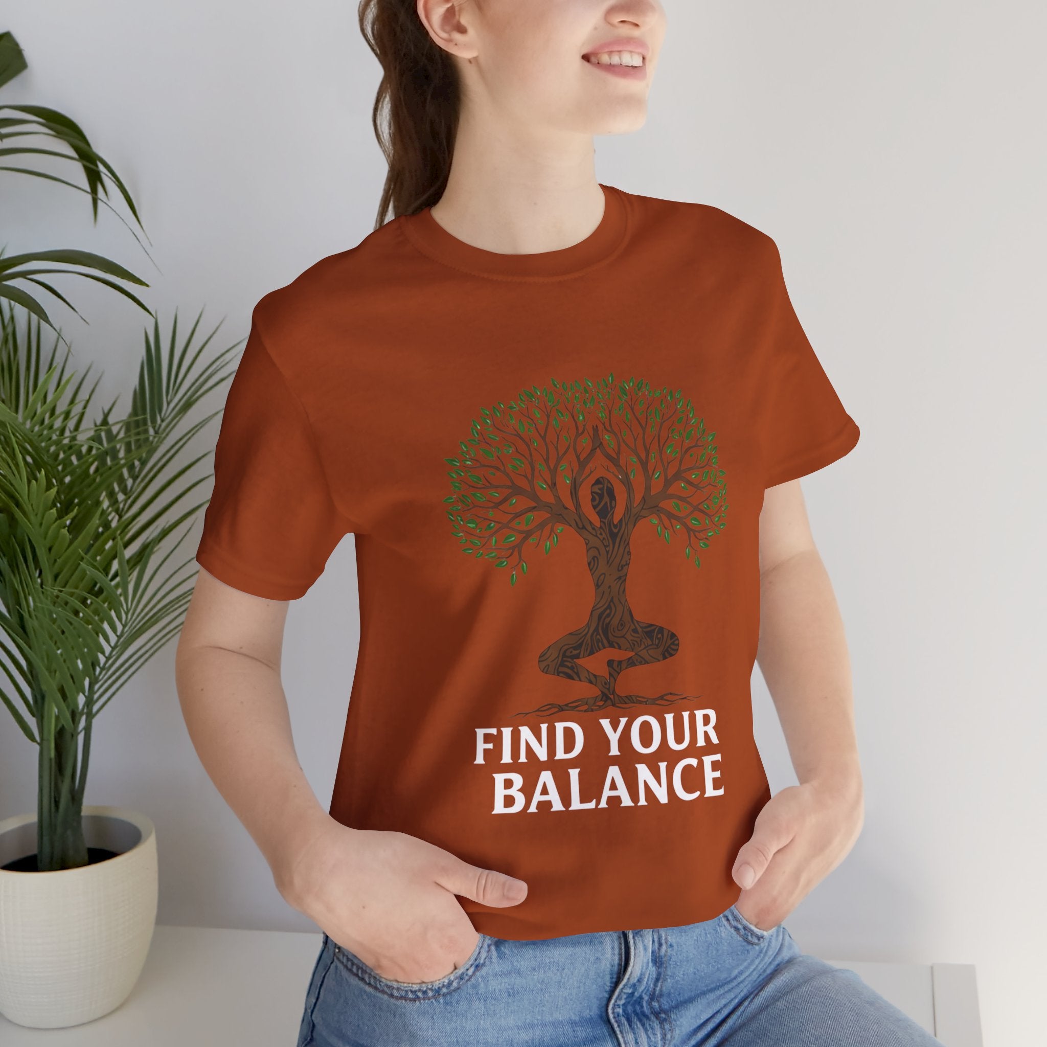 Find Your Balance Tree - Yoga Tree Pose Tee - Meditation Nature Shirt