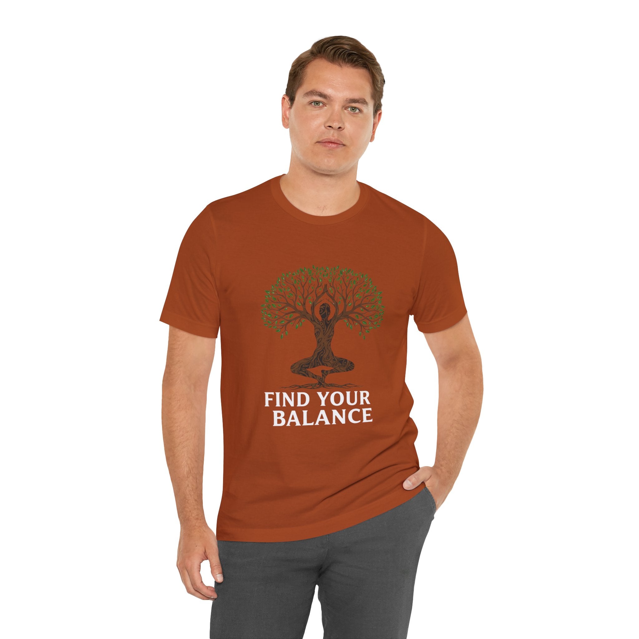 Find Your Balance Tree - Yoga Tree Pose Tee - Meditation Nature Shirt