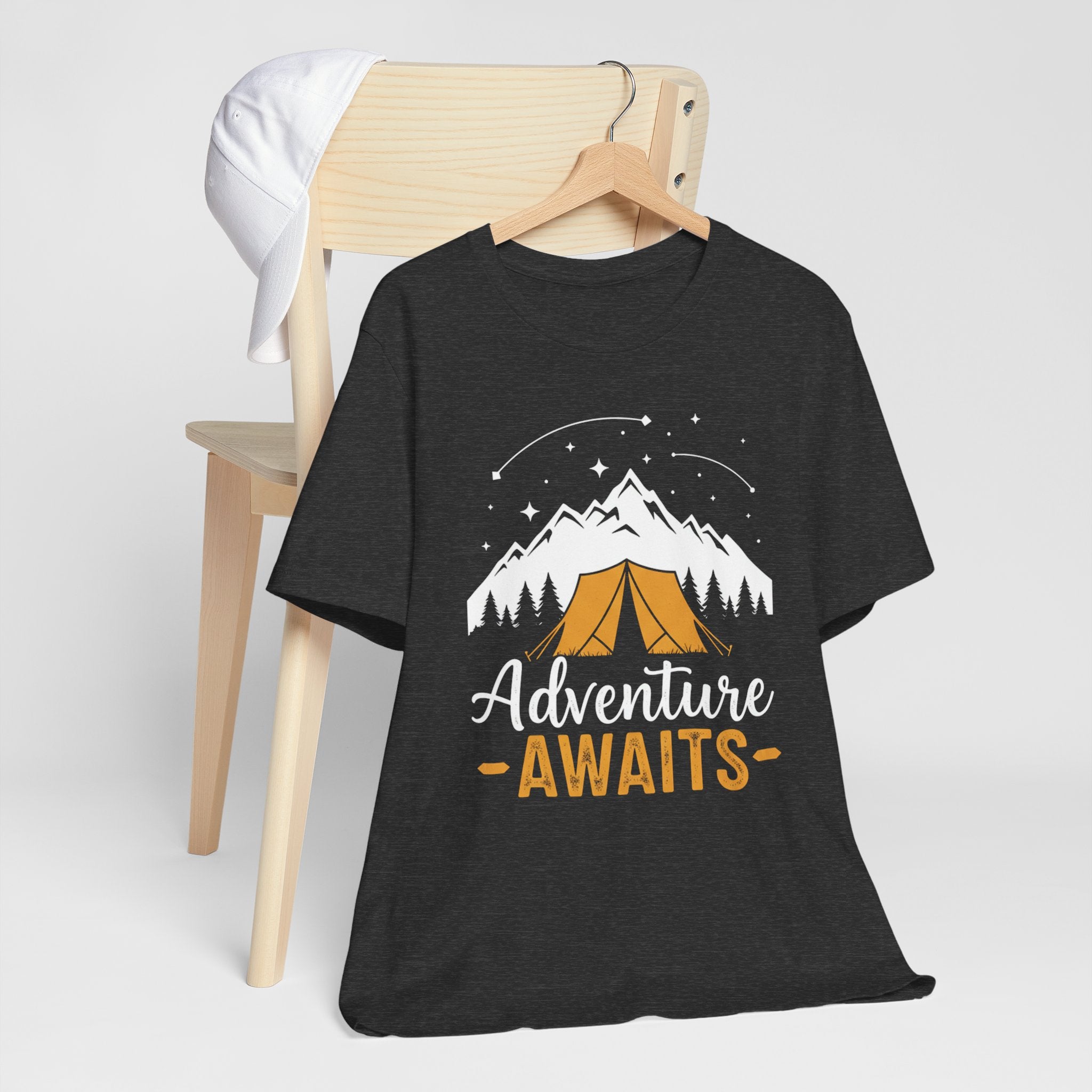 Adventure Awaits Camping Tent - Outdoor T-Shirt - Mountain Explorer Tee