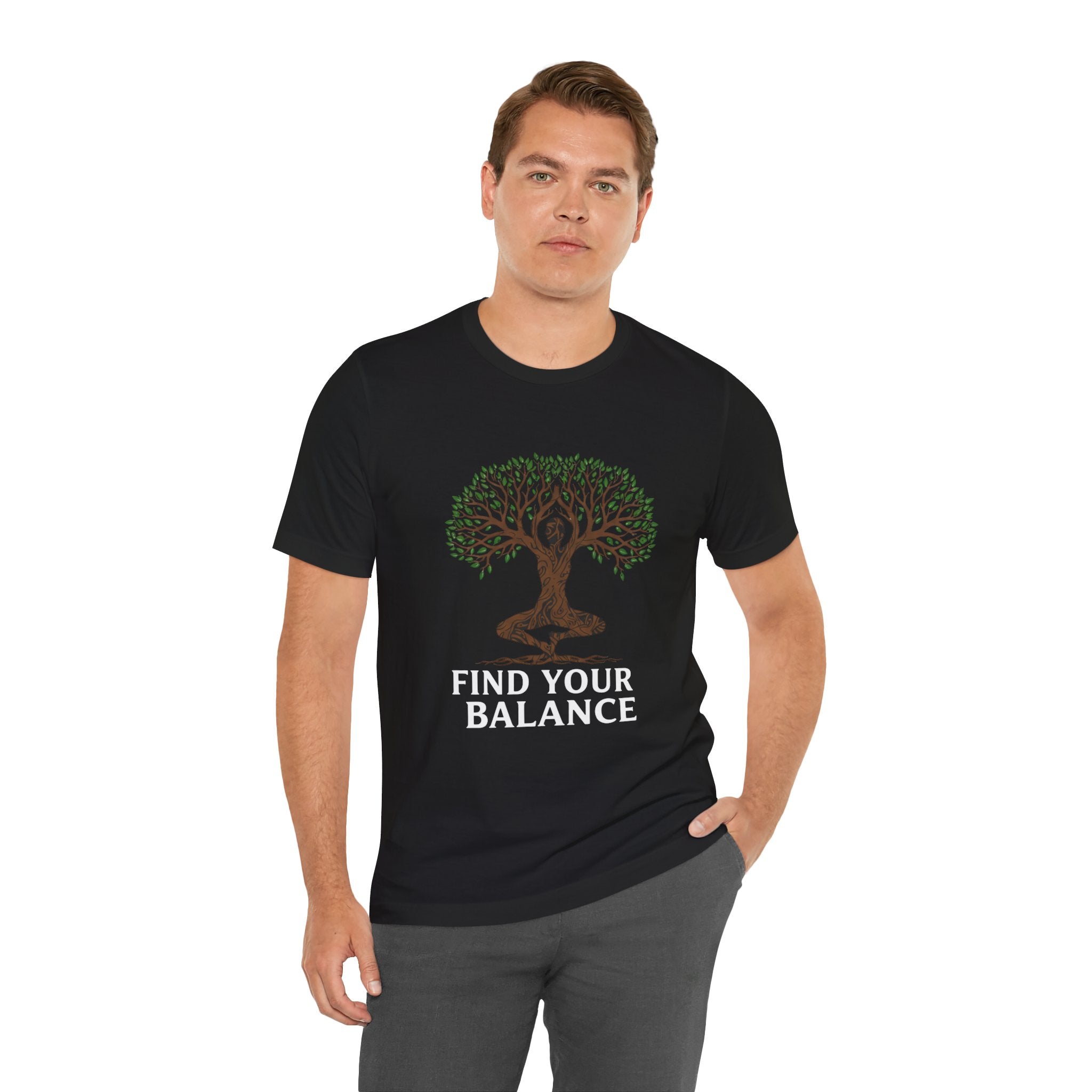 Find Your Balance Tree - Yoga Tree Pose Tee - Meditation Nature Shirt