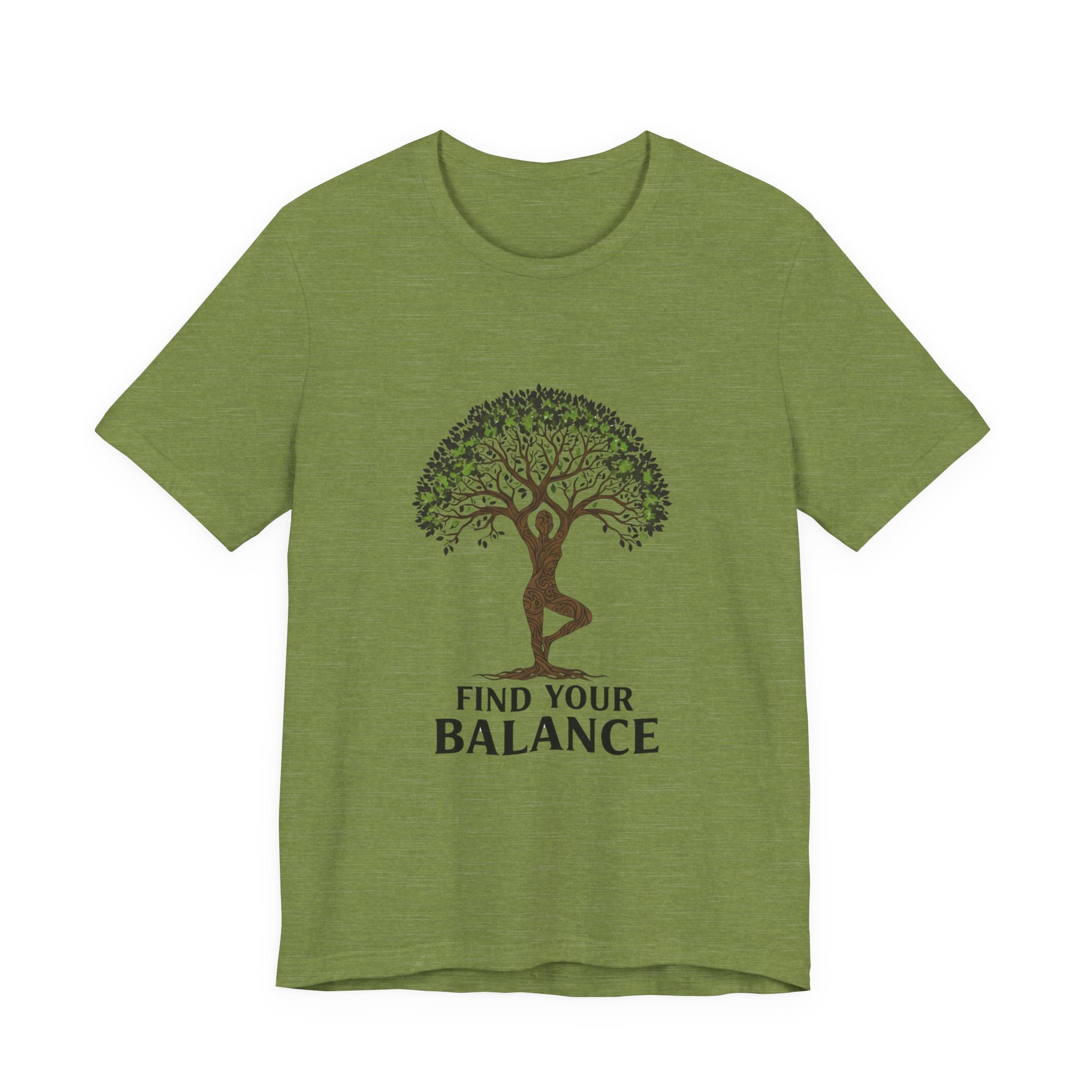 Find Your Balance Rooted - Tree of Life Yoga Tee - Grounding Meditation Shirt