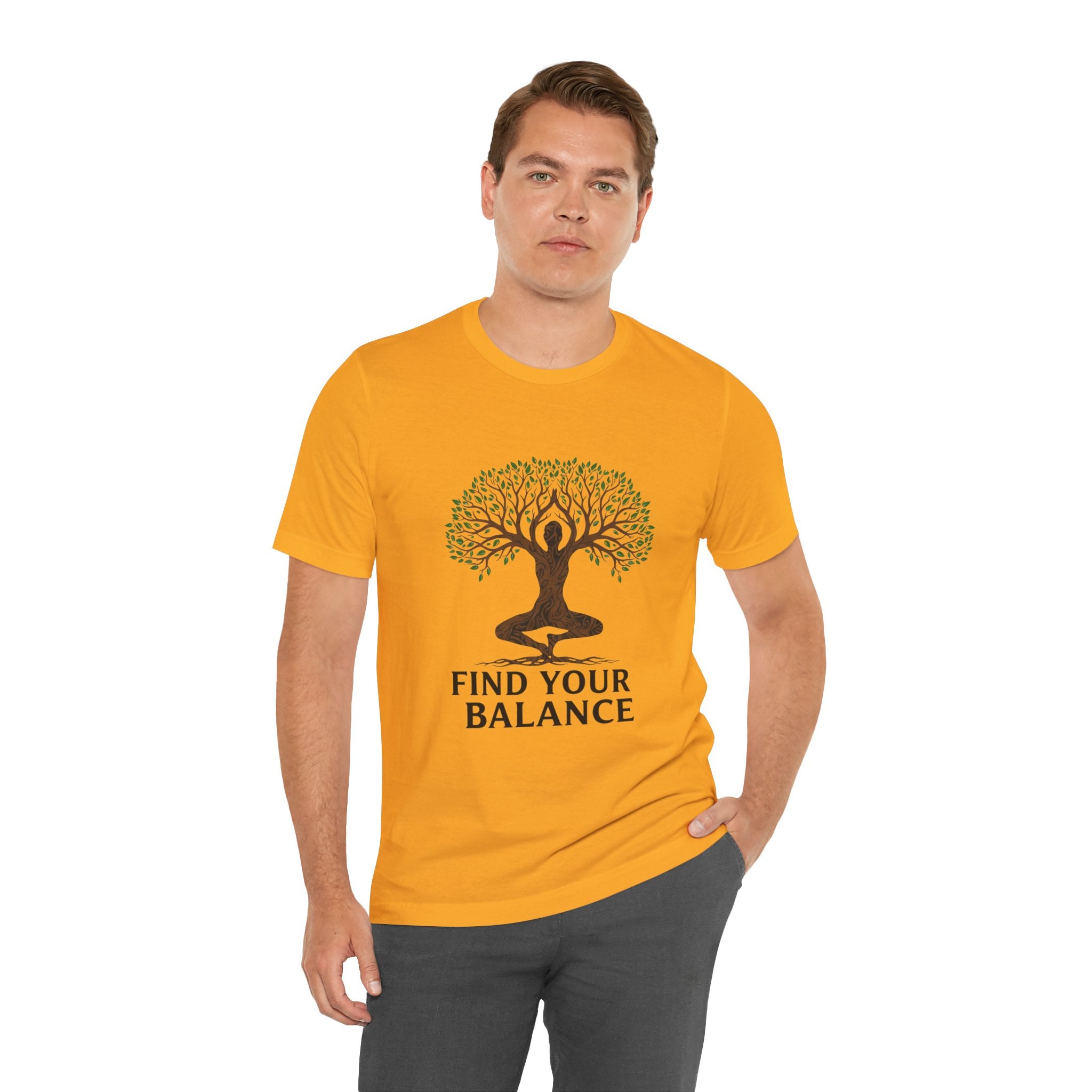 Find Your Balance Tree - Yoga Tree Pose Tee - Meditation Nature Shirt