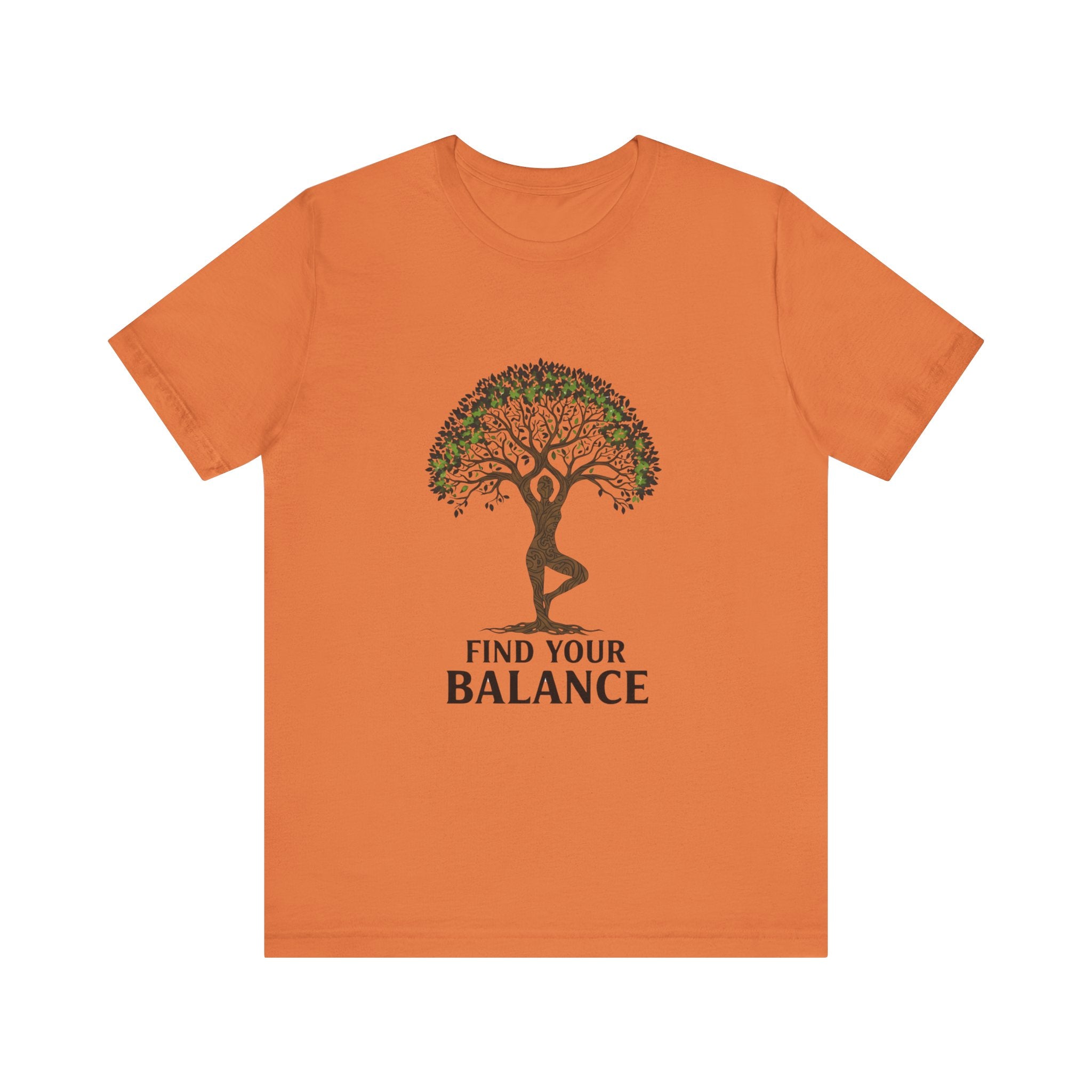 Find Your Balance Rooted - Tree of Life Yoga Tee - Grounding Meditation Shirt