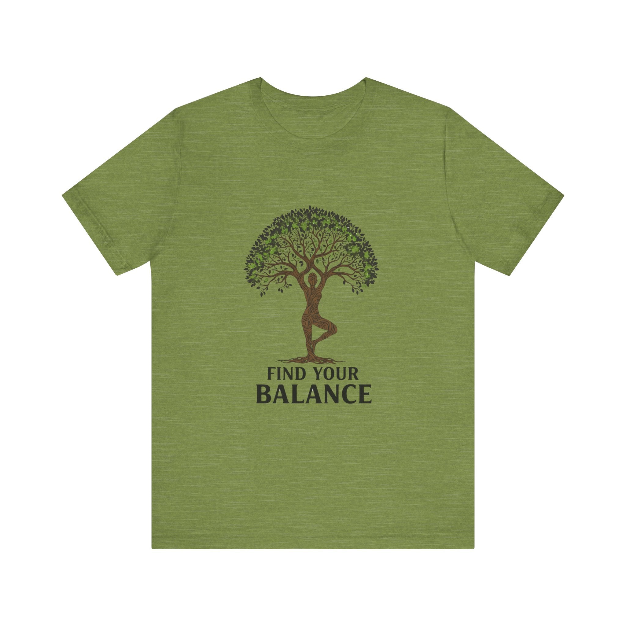 Find Your Balance Rooted - Tree of Life Yoga Tee - Grounding Meditation Shirt