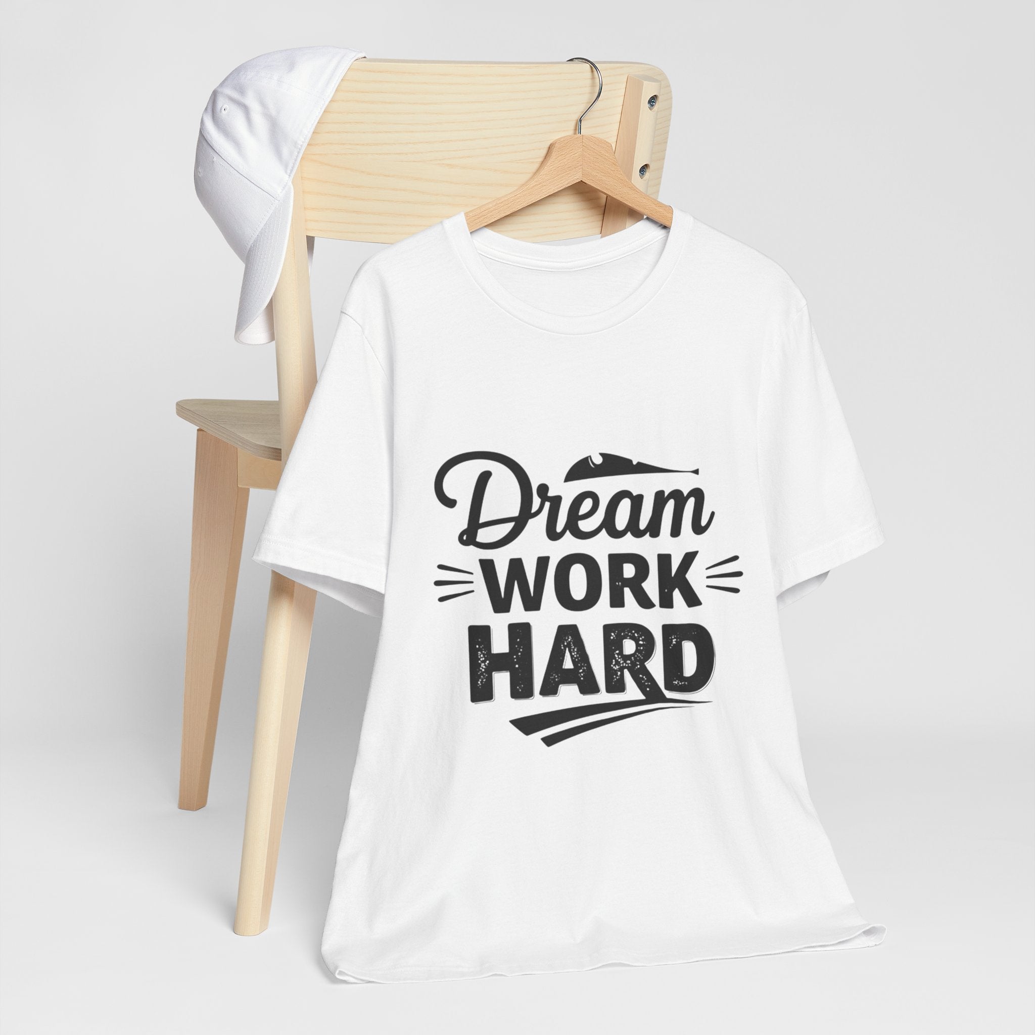 Dream Work Hard Lines - Minimalist Motivation Tee - Clean Success Shirt