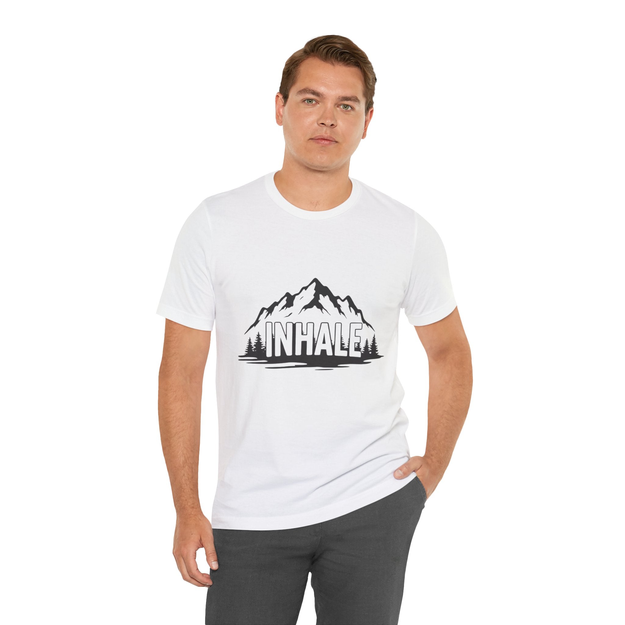 Inhale Mountains - Breathing Mountain Tee - Mindful Nature Shirt