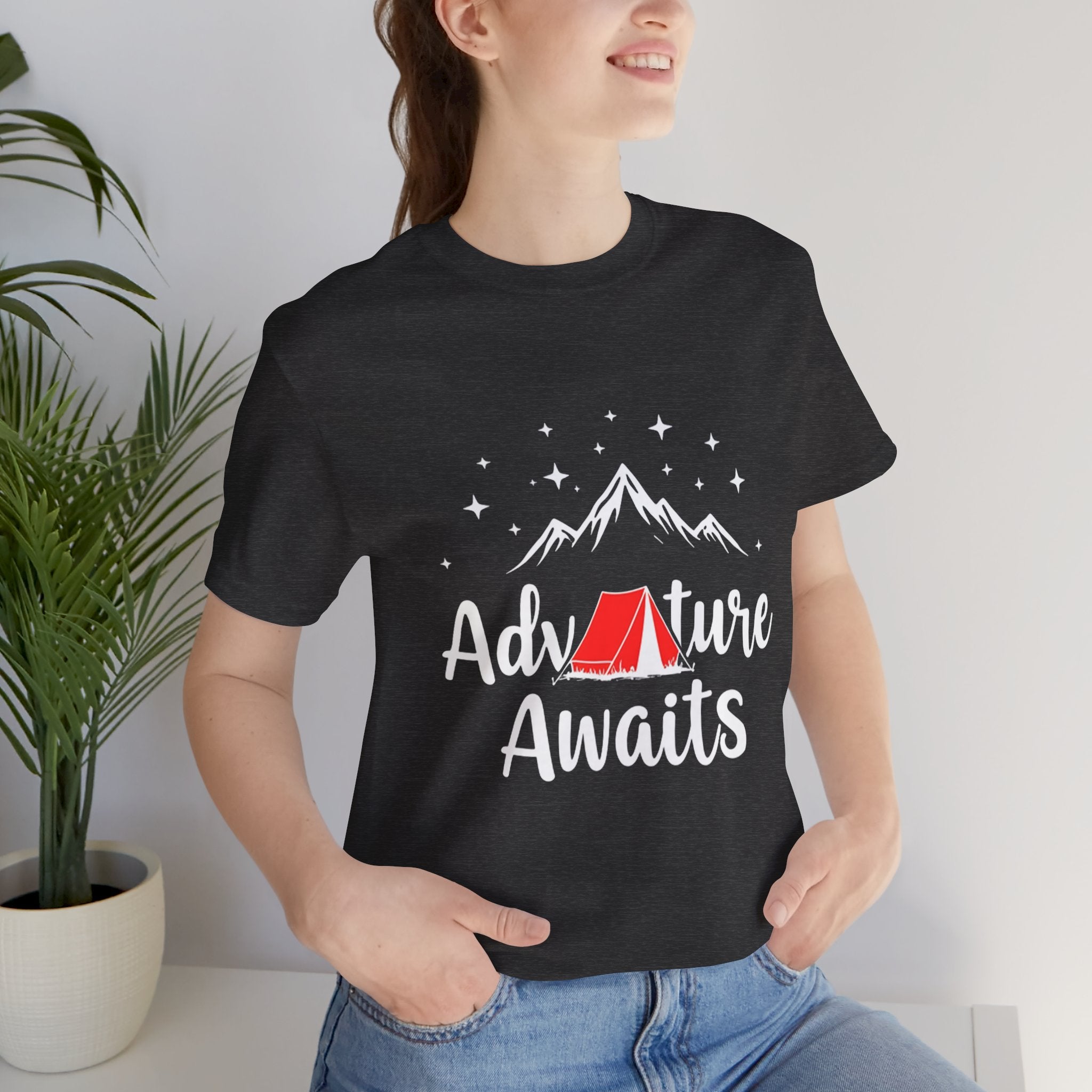 Adventure Awaits Mountain Range - Minimalist Outdoor Tee - Explorer Shirt